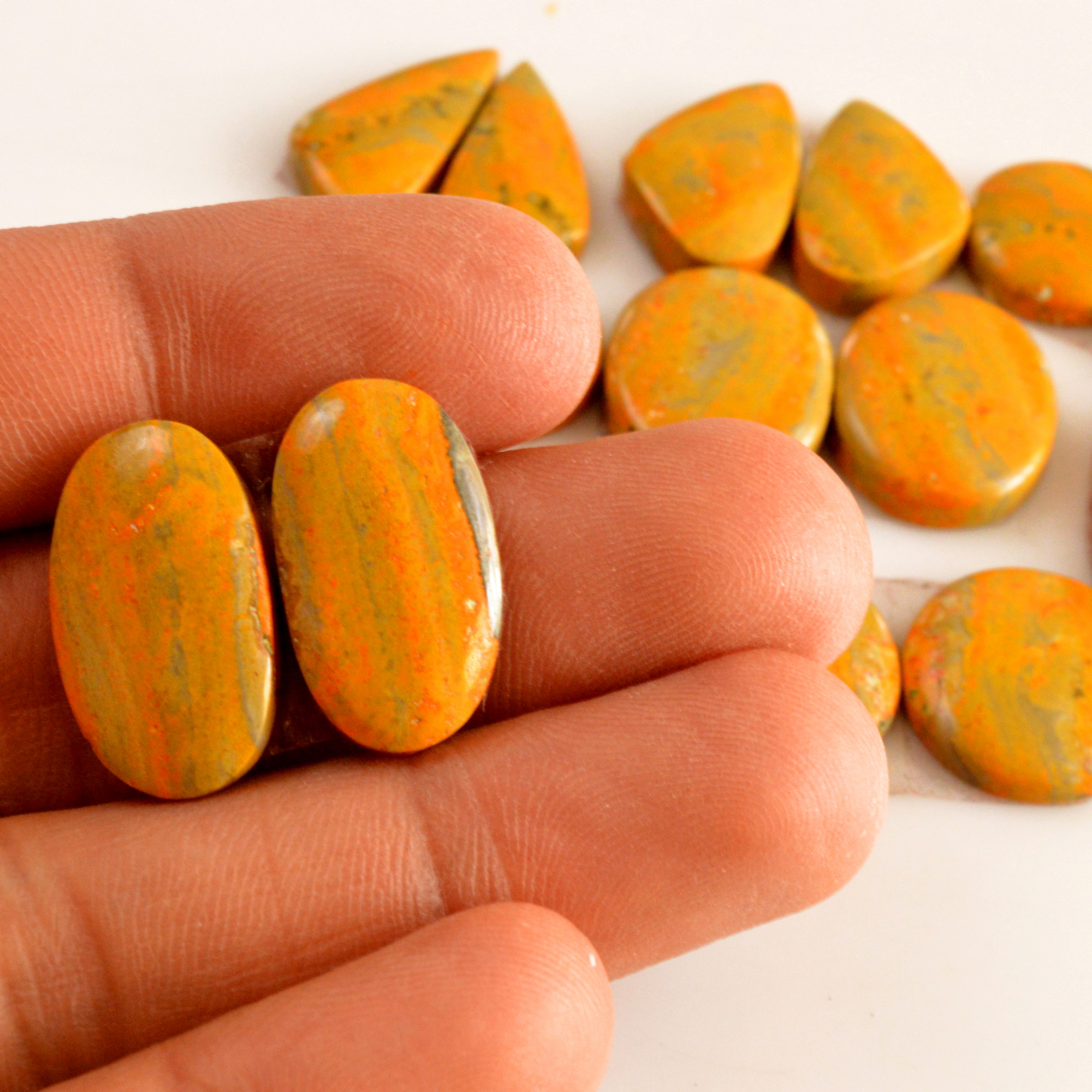 8 Pair 148 Cts Natural Bumble Bee Jasper Pairs Lot Natural Gemstone Lot For Jewelry Making Gift For Mom 25x13-13x13mm 13452