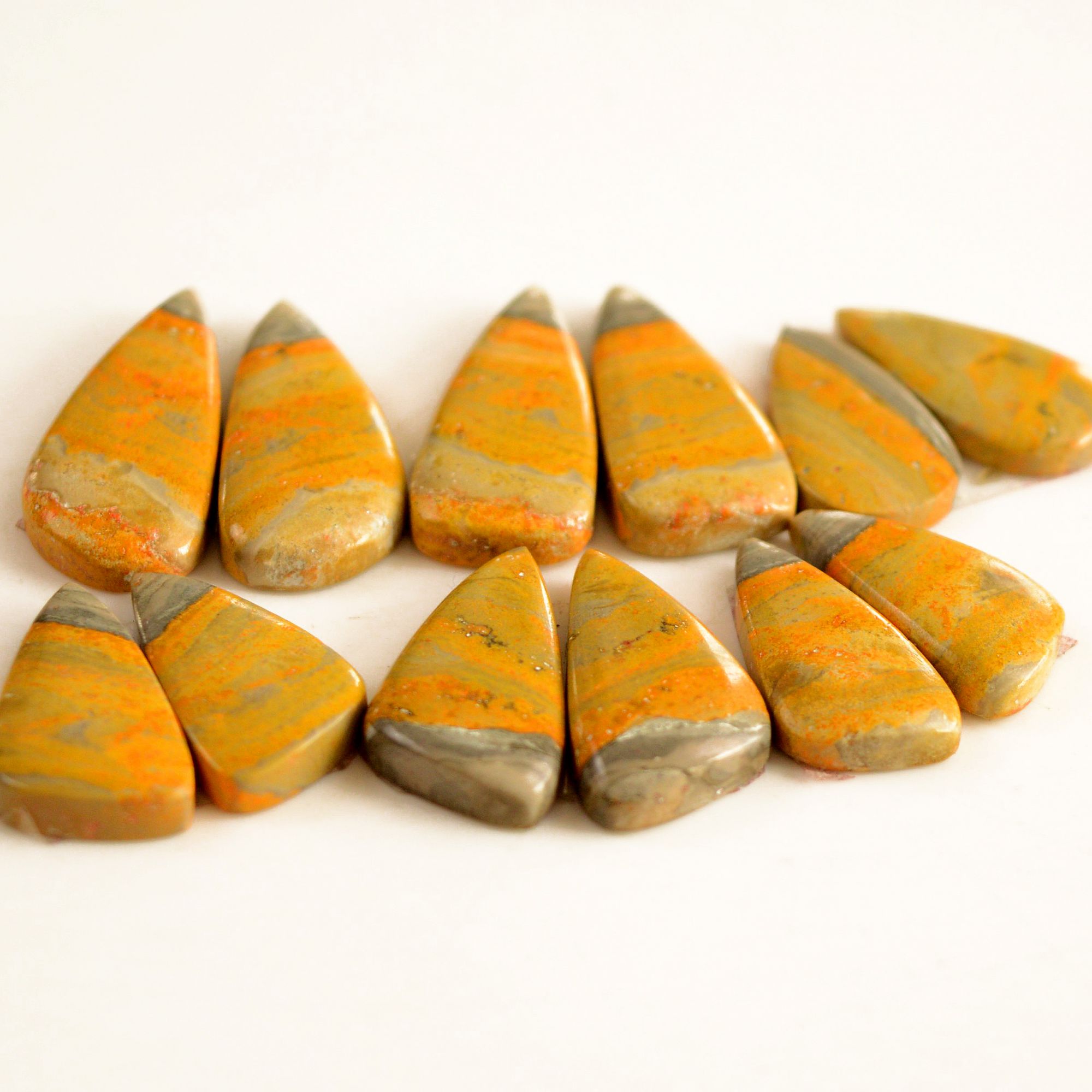 6 Pair 119 Cts Natural Bumble Bee Jasper Pairs Lot Natural Gemstone Lot For Jewelry Making Gift For Mom 30x12-22x11mm 13456