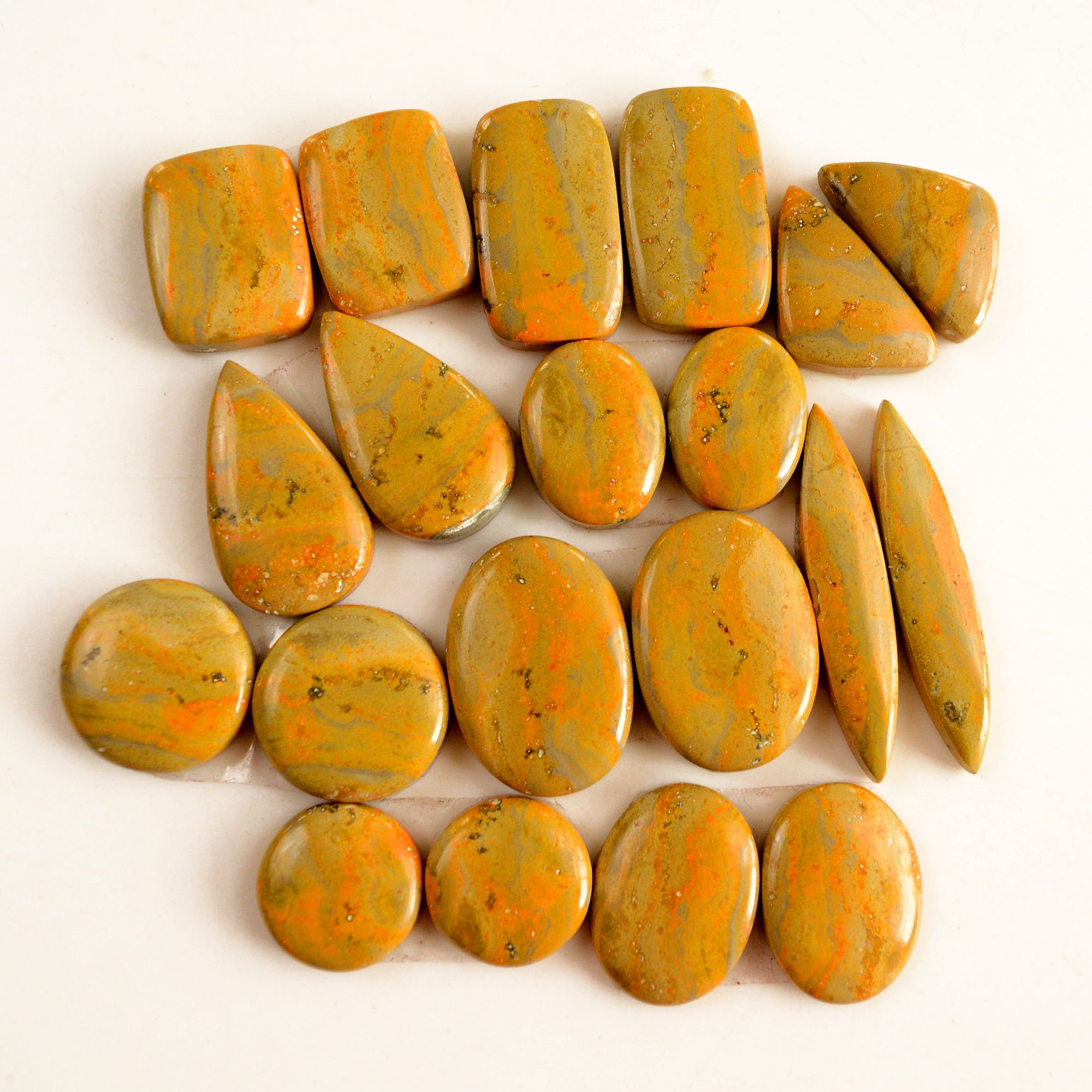 10 Pair 260 Cts Natural Bumble Bee Jasper Pairs Lot Natural Gemstone Lot For Jewelry Making Gift For Mom 23x13-17x13mm 13458