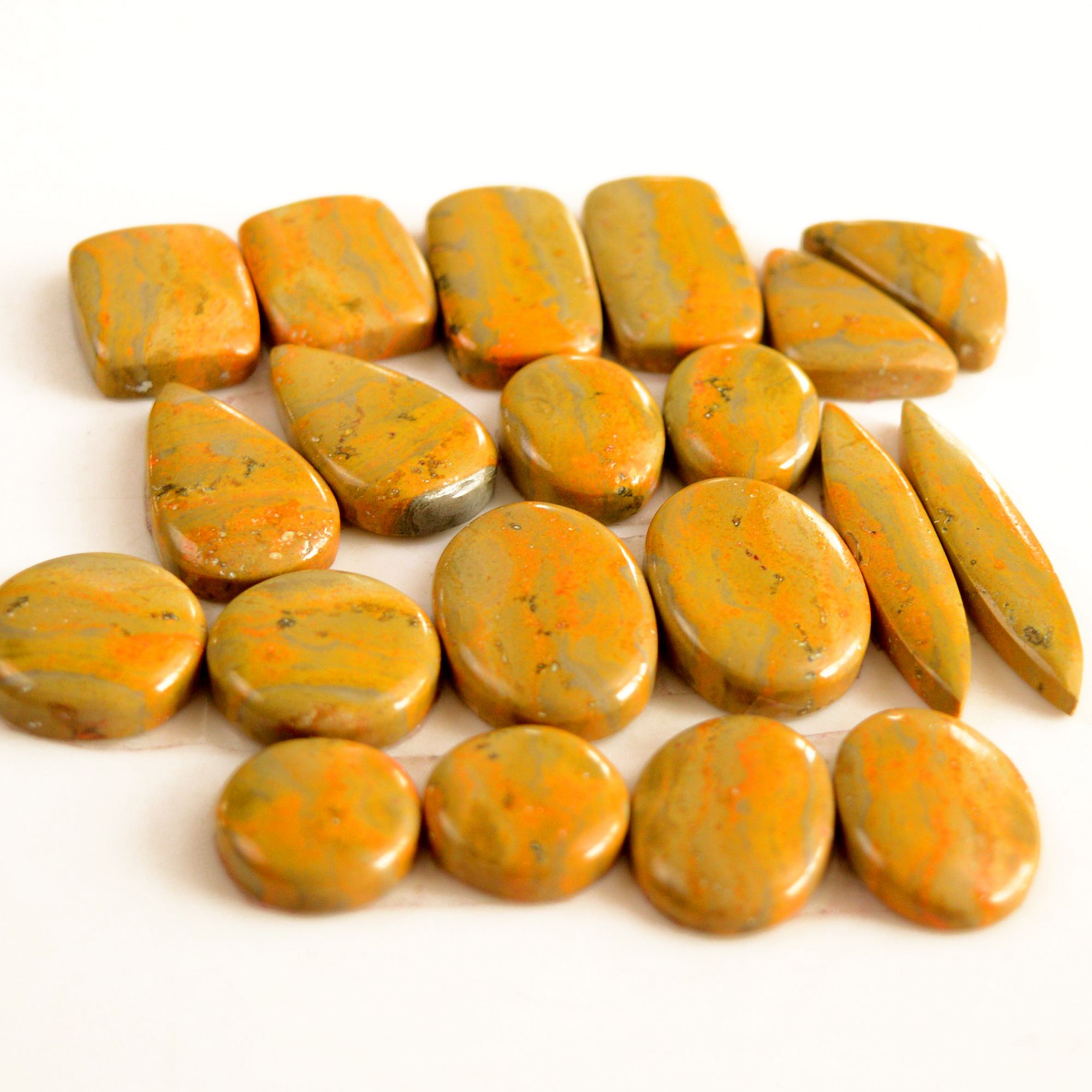 10 Pair 260 Cts Natural Bumble Bee Jasper Pairs Lot Natural Gemstone Lot For Jewelry Making Gift For Mom 23x13-17x13mm 13458