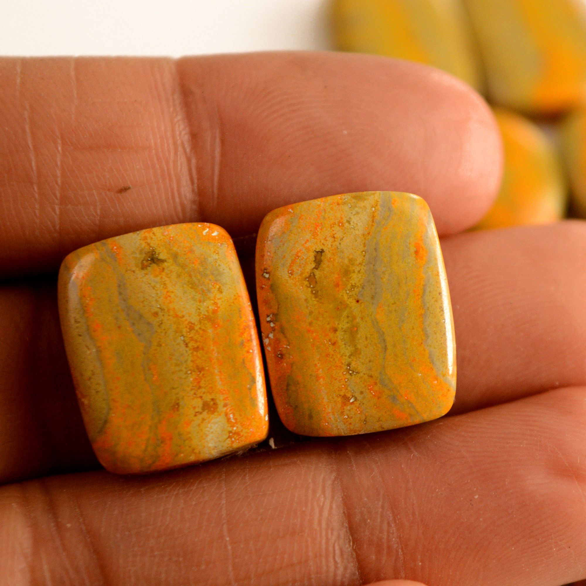 10 Pair 260 Cts Natural Bumble Bee Jasper Pairs Lot Natural Gemstone Lot For Jewelry Making Gift For Mom 23x13-17x13mm 13458