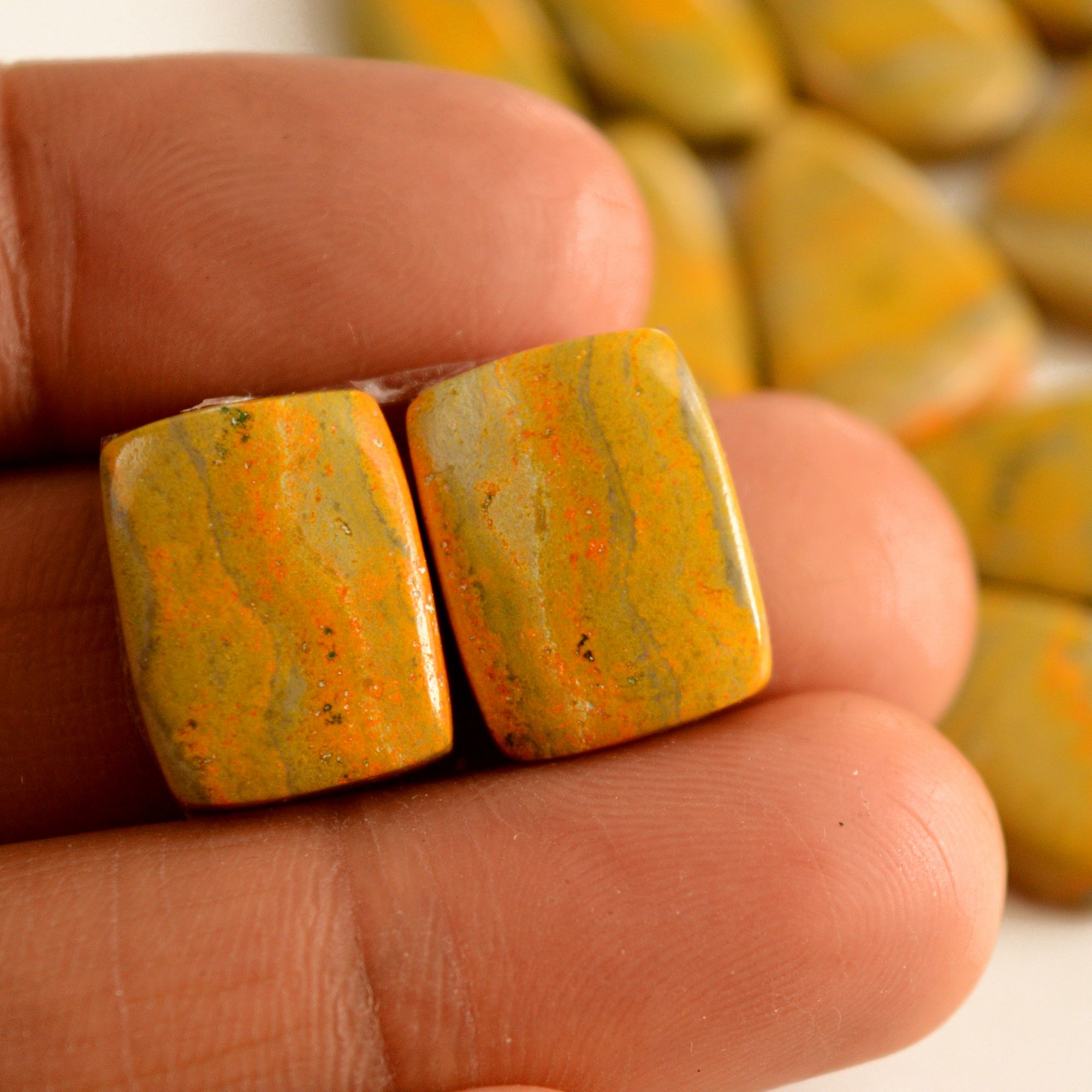 10 Pair 220 Cts Natural Bumble Bee Jasper Pairs Lot Natural Gemstone Lot For Jewelry Making Gift For Mom 30x9-15x12mm 13459