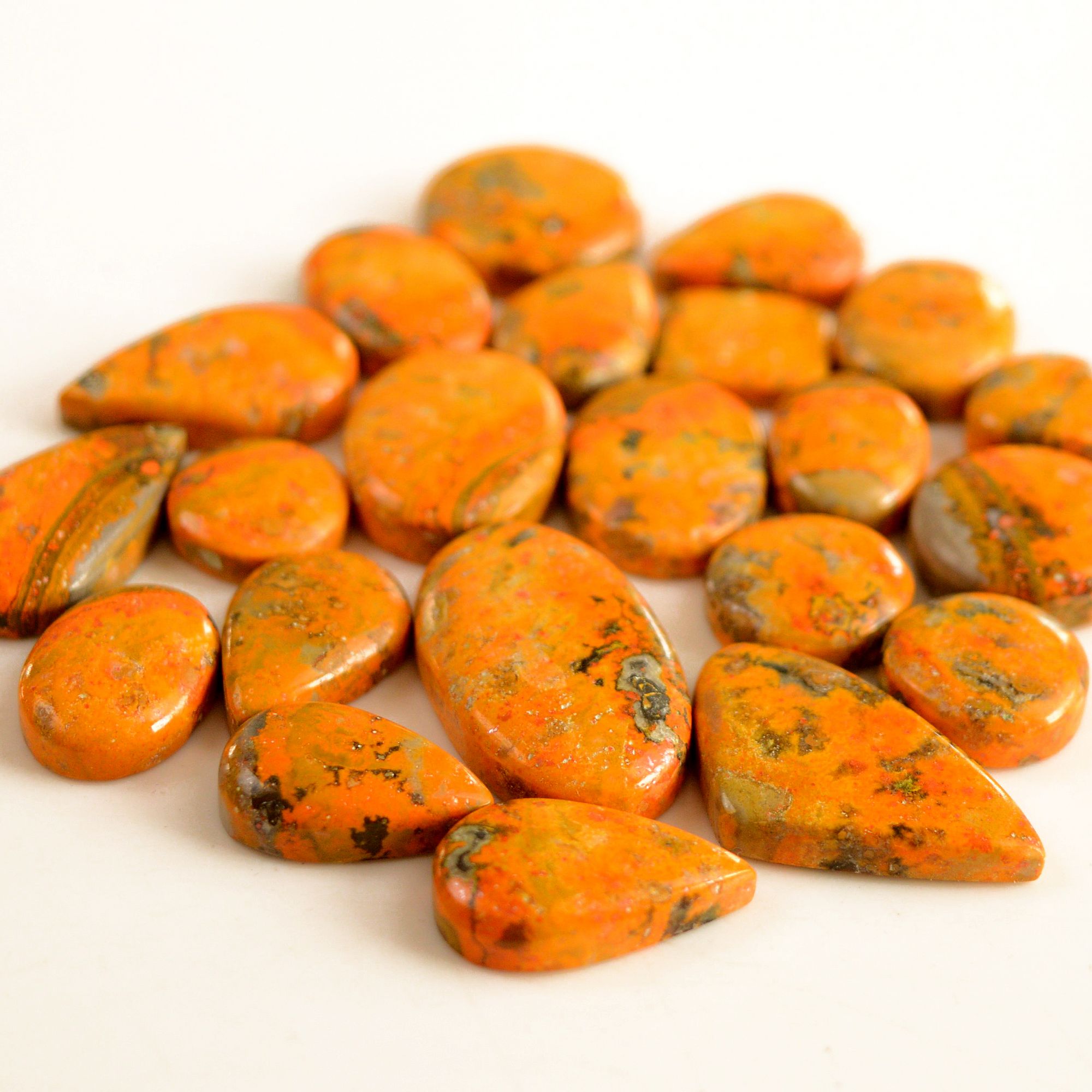 22 Pcs 260 Cts Natural Bumble Bee Jasper Gemstone Lot Natural Gemstone Lot For Jewelry Making Gift For Mom 29x16-12x12mm 13462