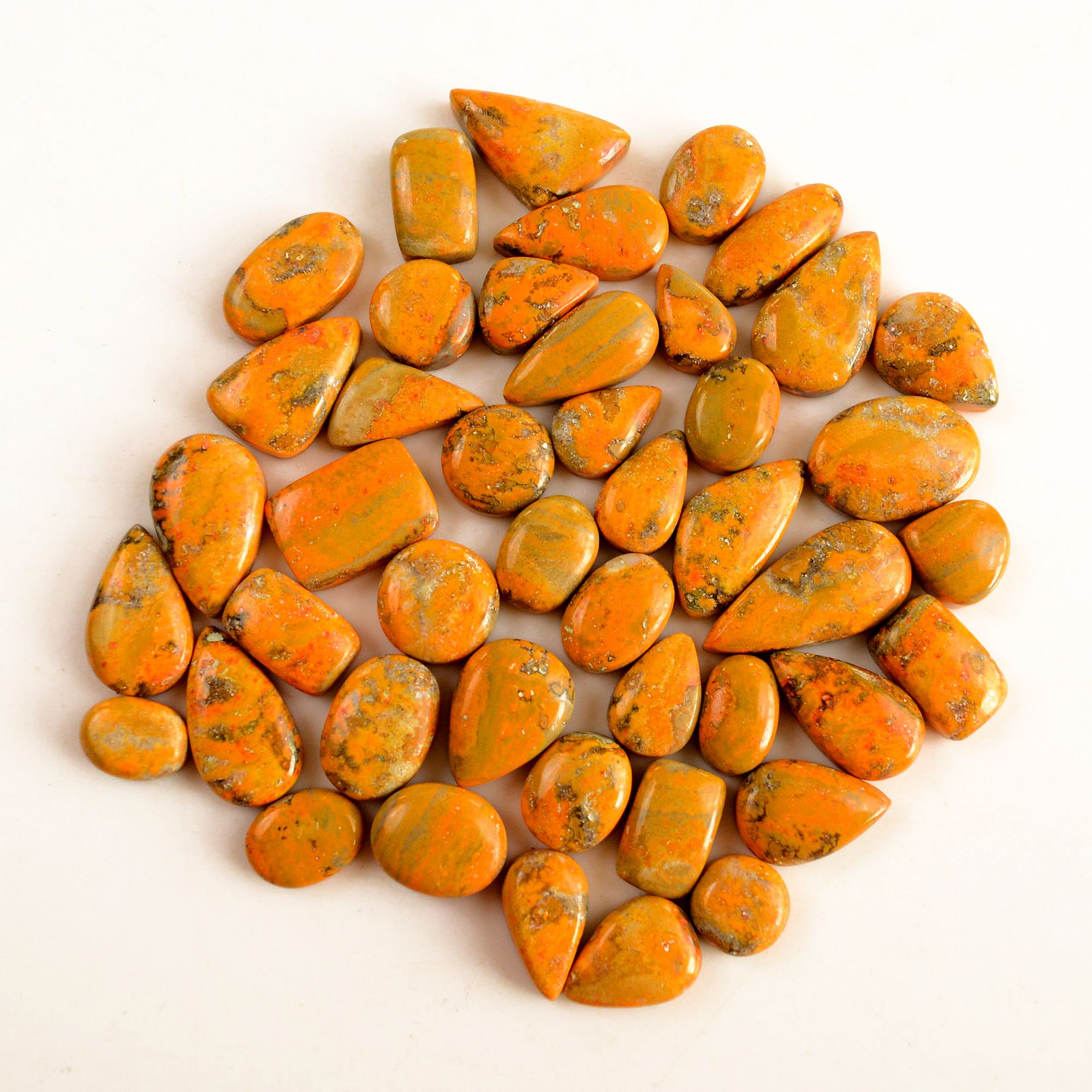 45 Pcs 221 Cts Natural Bumble Bee Jasper Gemstone Lot Natural Gemstone Lot For Jewelry Making Gift For Mom 21x10-10x6mm 13463