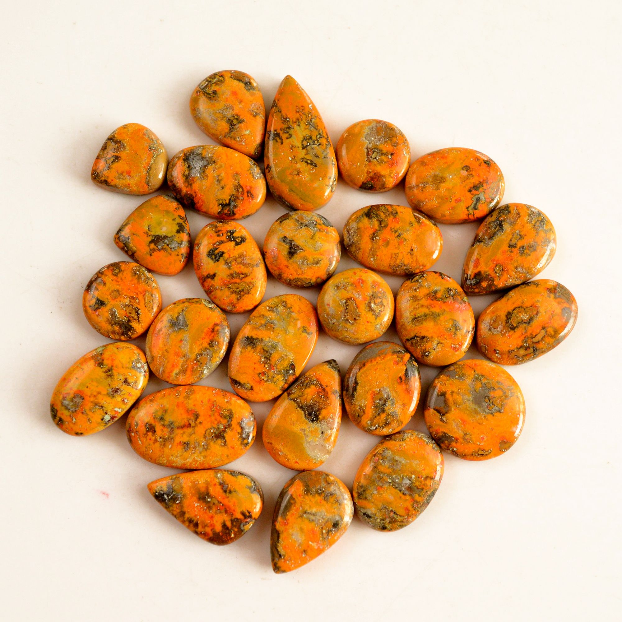 25 Pcs 232 Cts Natural Bumble Bee Jasper Gemstone Lot Natural Gemstone Lot For Jewelry Making Gift For Mom 25x12-12x12mm 13464