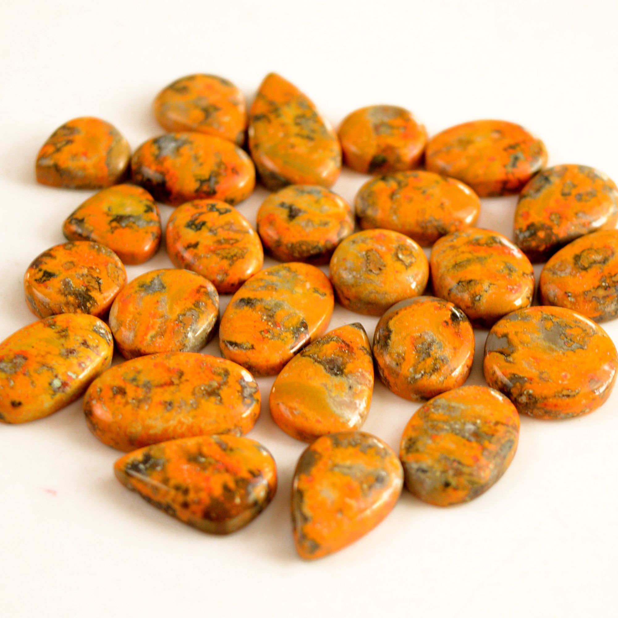 25 Pcs 232 Cts Natural Bumble Bee Jasper Gemstone Lot Natural Gemstone Lot For Jewelry Making Gift For Mom 25x12-12x12mm 13464