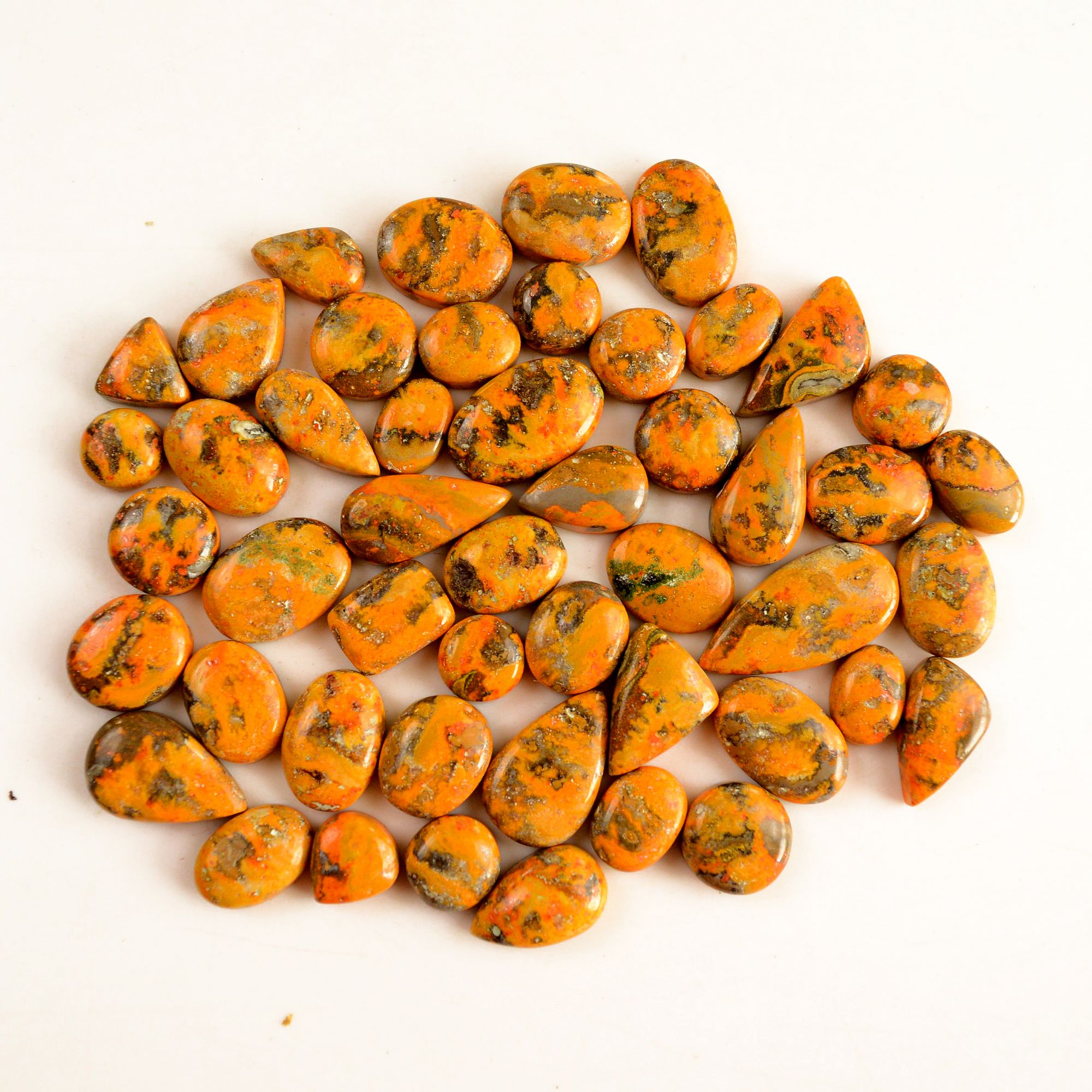 49 Pcs 268 Cts Natural Bumble Bee Jasper Gemstone Lot Natural Gemstone Lot For Jewelry Making Gift For Mom 22x11-8x8mm 13465