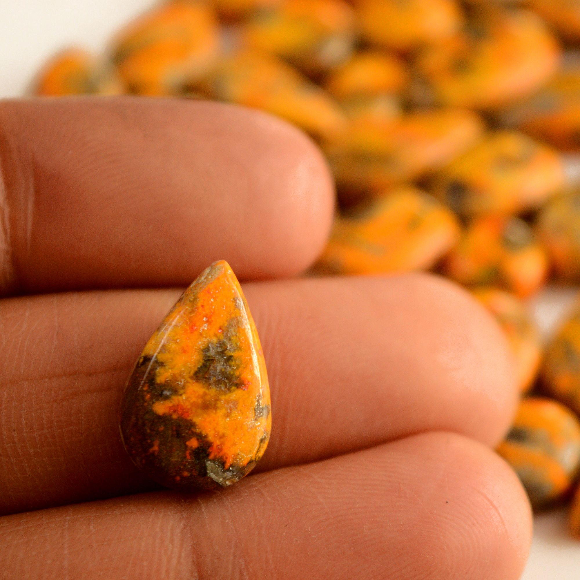 49 Pcs 268 Cts Natural Bumble Bee Jasper Gemstone Lot Natural Gemstone Lot For Jewelry Making Gift For Mom 22x11-8x8mm 13465