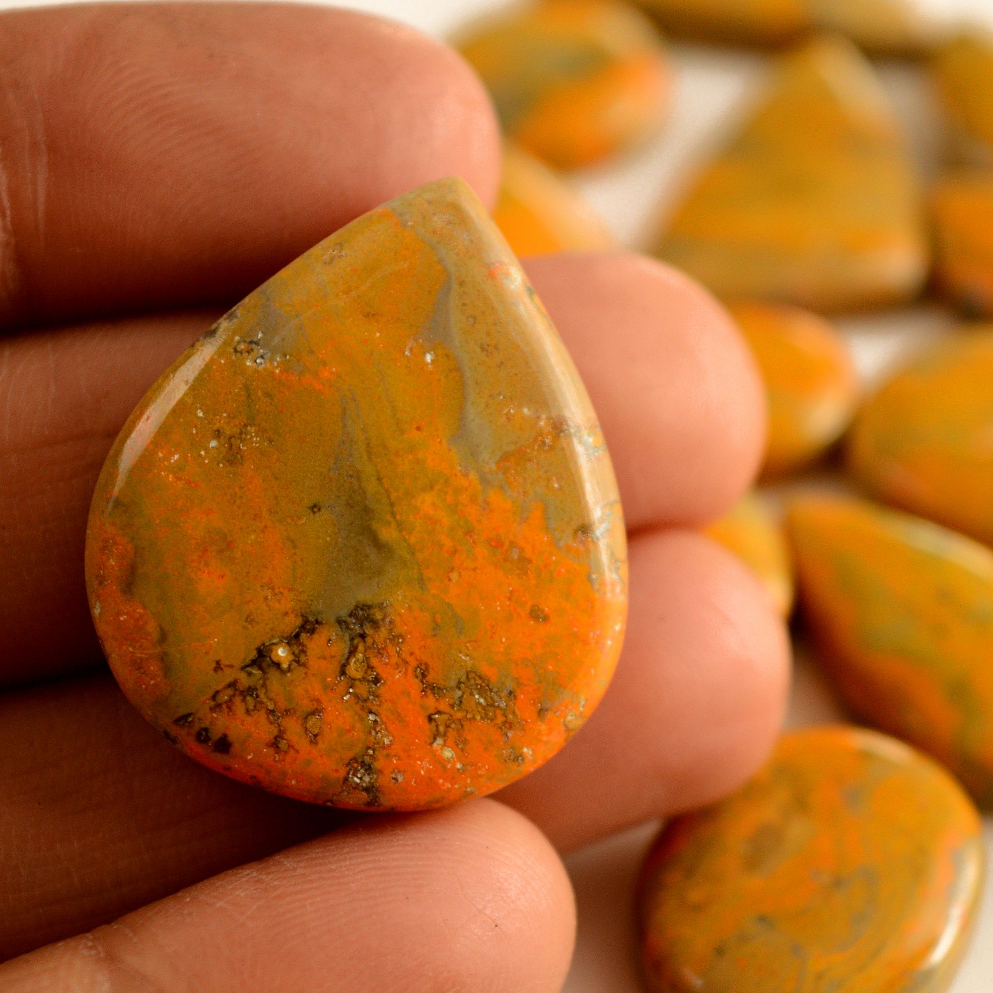 19 Pcs 314 Cts Natural Bumble Bee Jasper Gemstone Lot Natural Gemstone Lot For Jewelry Making Gift For Mom 32x27-12x12mm 13468