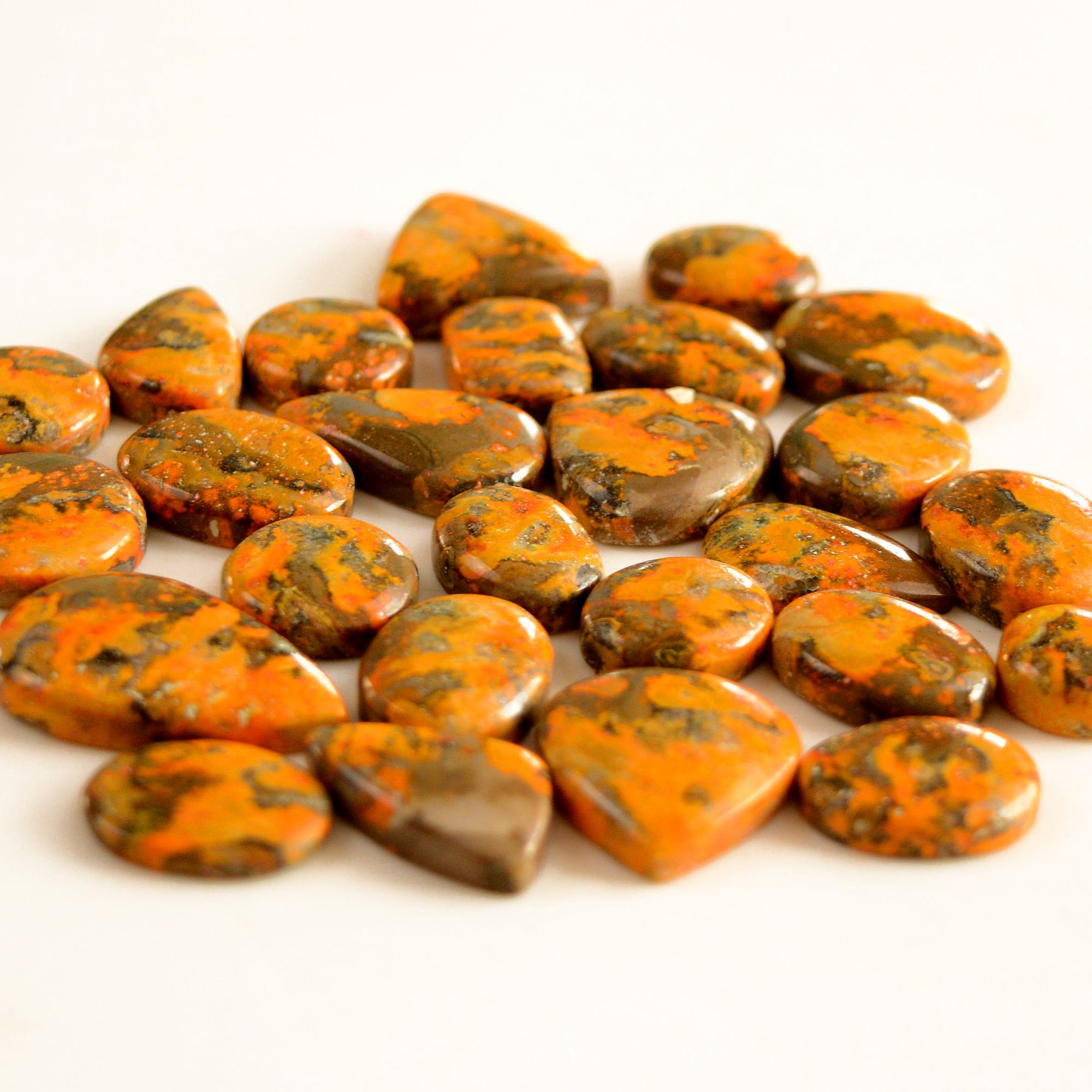 26 Pcs 280 Cts Natural Bumble Bee Jasper Gemstone Lot Natural Gemstone Lot For Jewelry Making Gift For Mom 27x17-11x11mm 13469