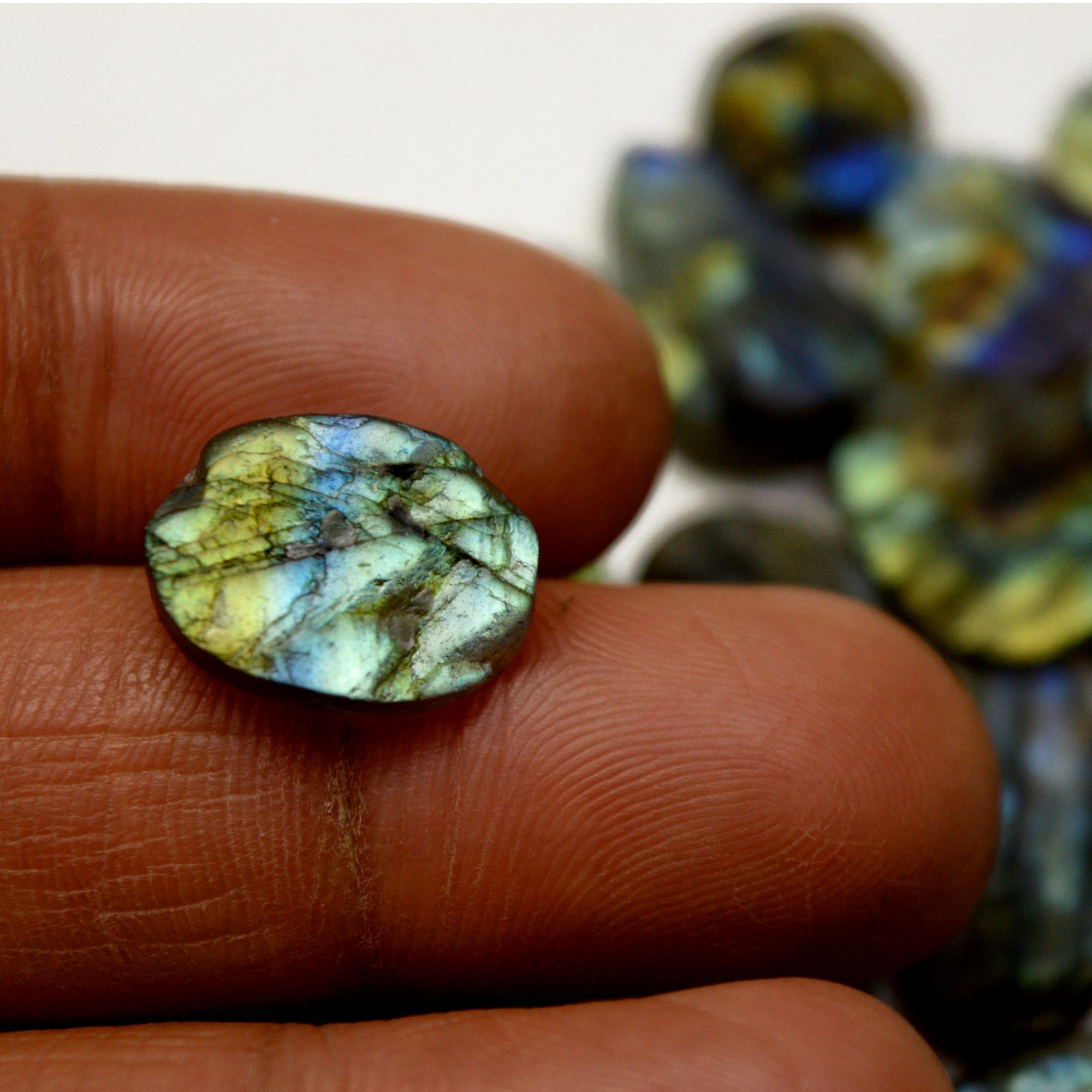 23 Pcs 248 Cts Natural Labradorite Druzy Rough Multi fire Mix Shape Gemstone Lot Size 11x11-30x9mm R-13478