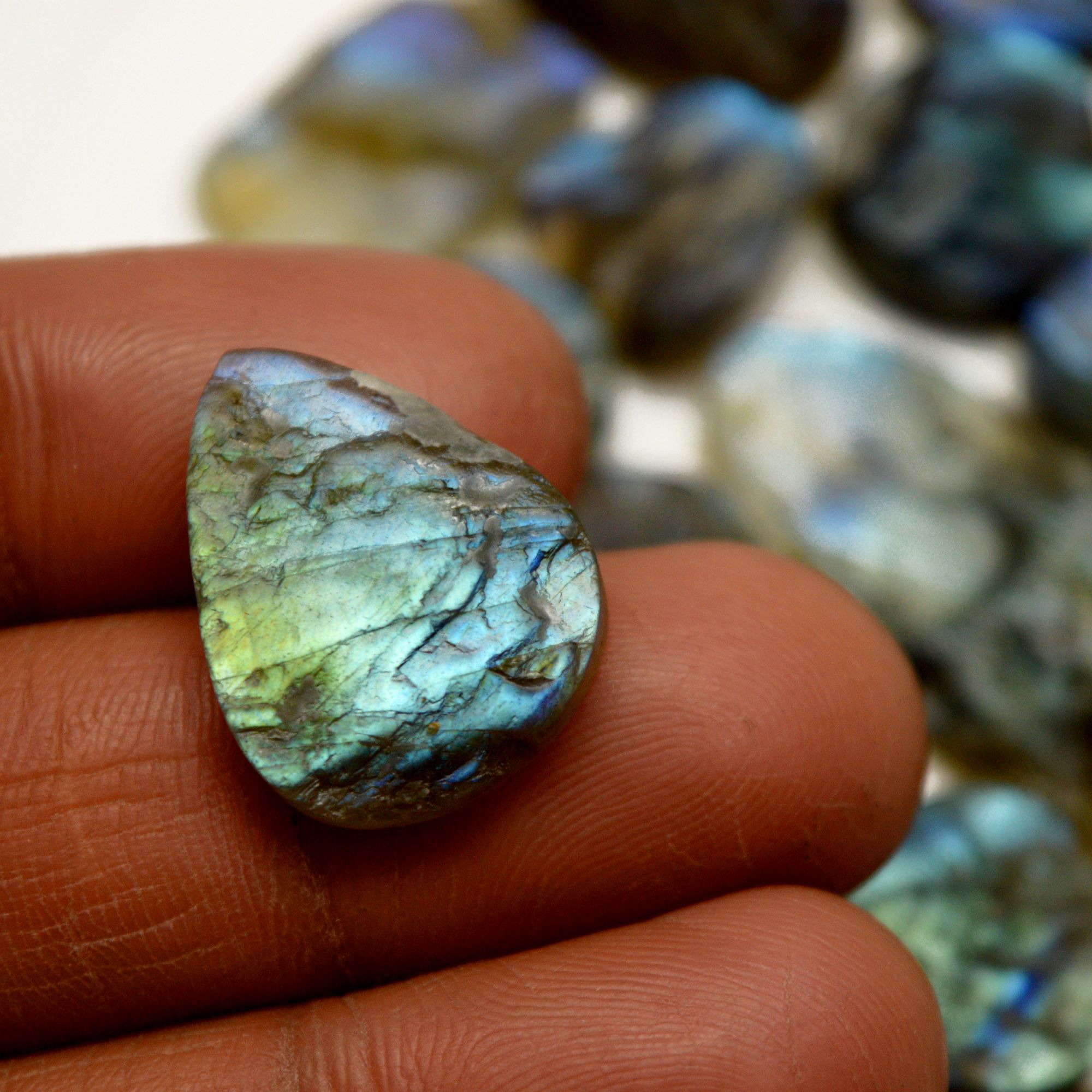 20 Pcs 317 Cts Natural Labradorite Druzy Rough Multi fire Mix Shape Gemstone Lot Size 14x14-38x15mm R-13482