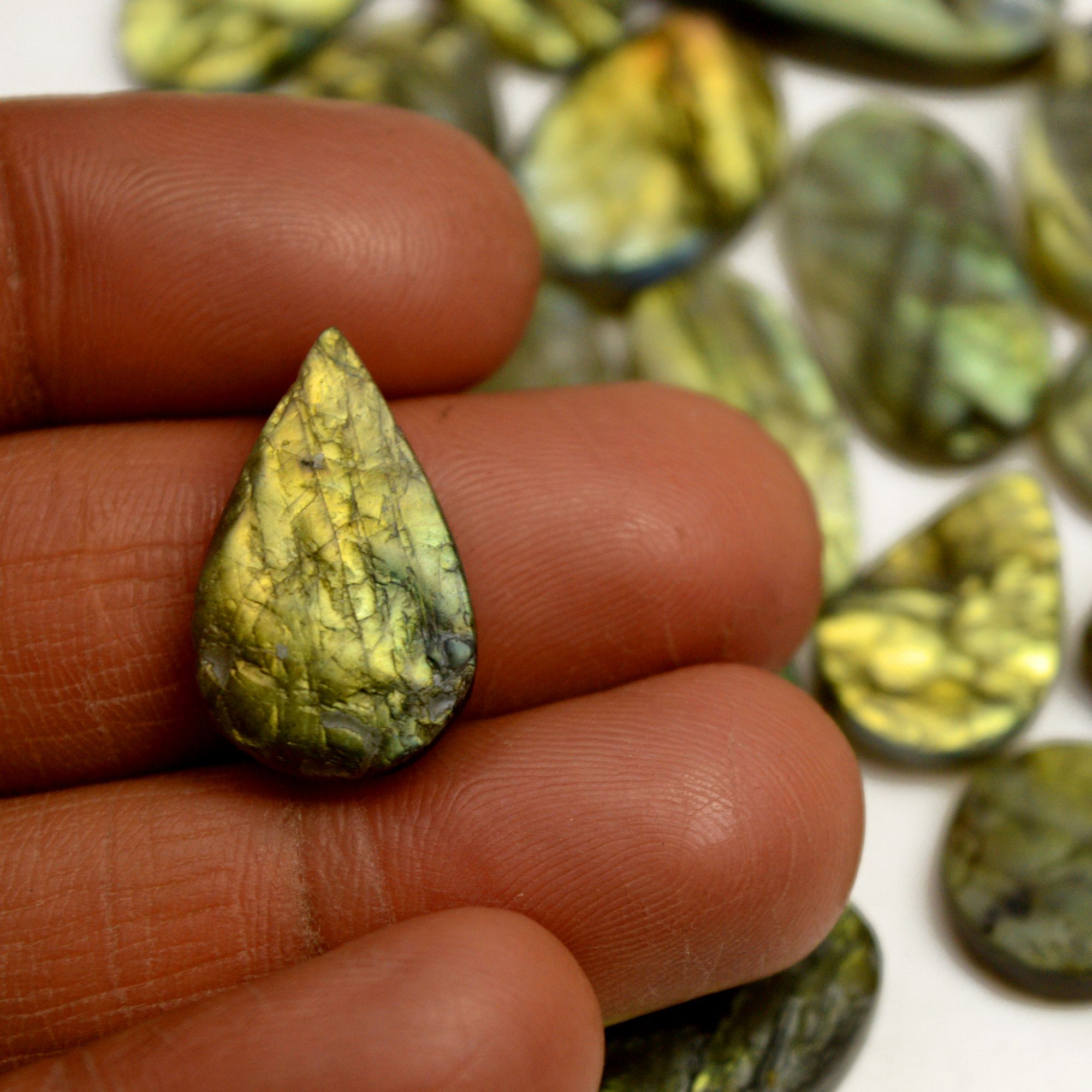 23 Pcs 248 Cts Natural Labradorite Druzy Rough Multi fire Mix Shape Gemstone Lot Size 17x11-25x11mm R-13489