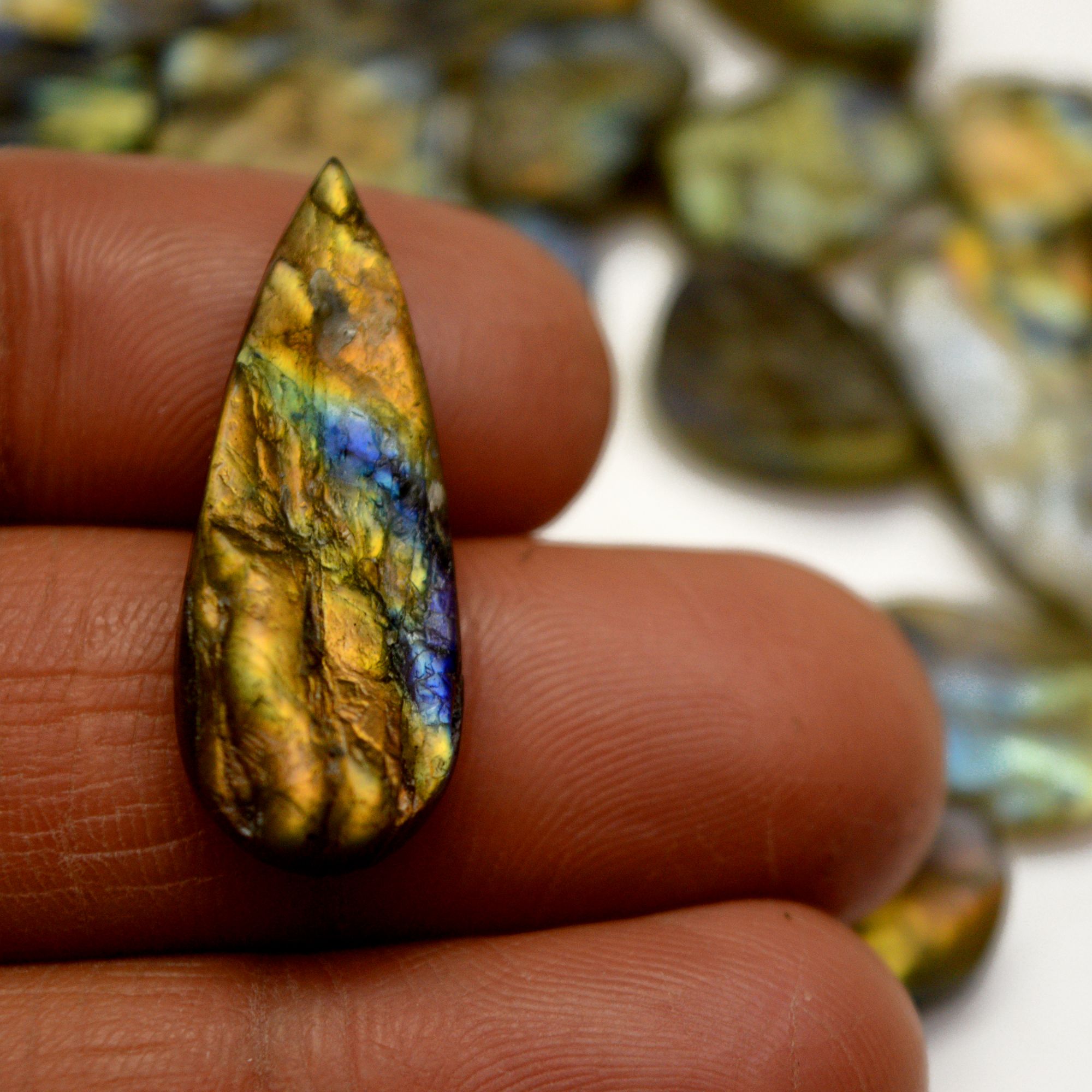 26 Pcs 203 Cts Natural Labradorite Druzy Rough Multi fire Mix Shape Gemstone Lot Size 12x7-28x10mm R-13492