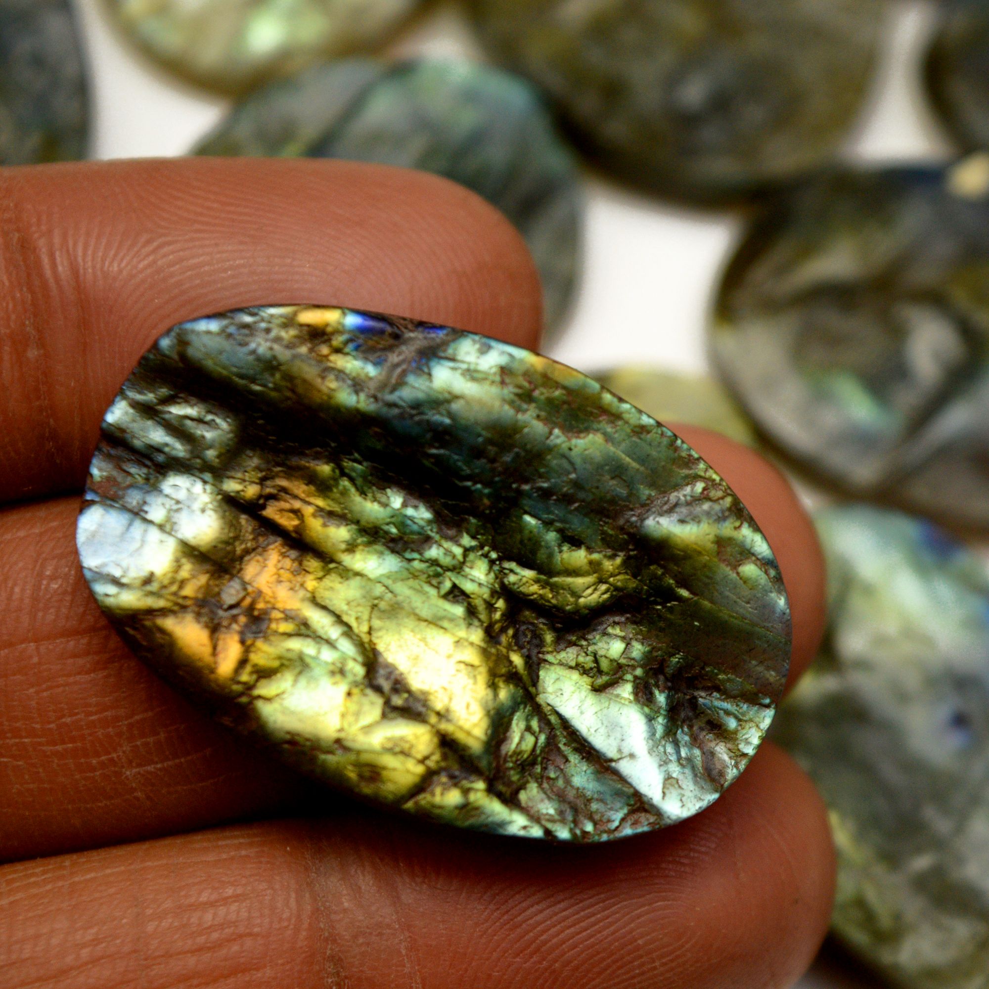 14 Pcs 515 Cts Natural Labradorite Druzy Rough Multi fire Mix Shape Gemstone Lot Size 23x21-35x23mm R-13496
