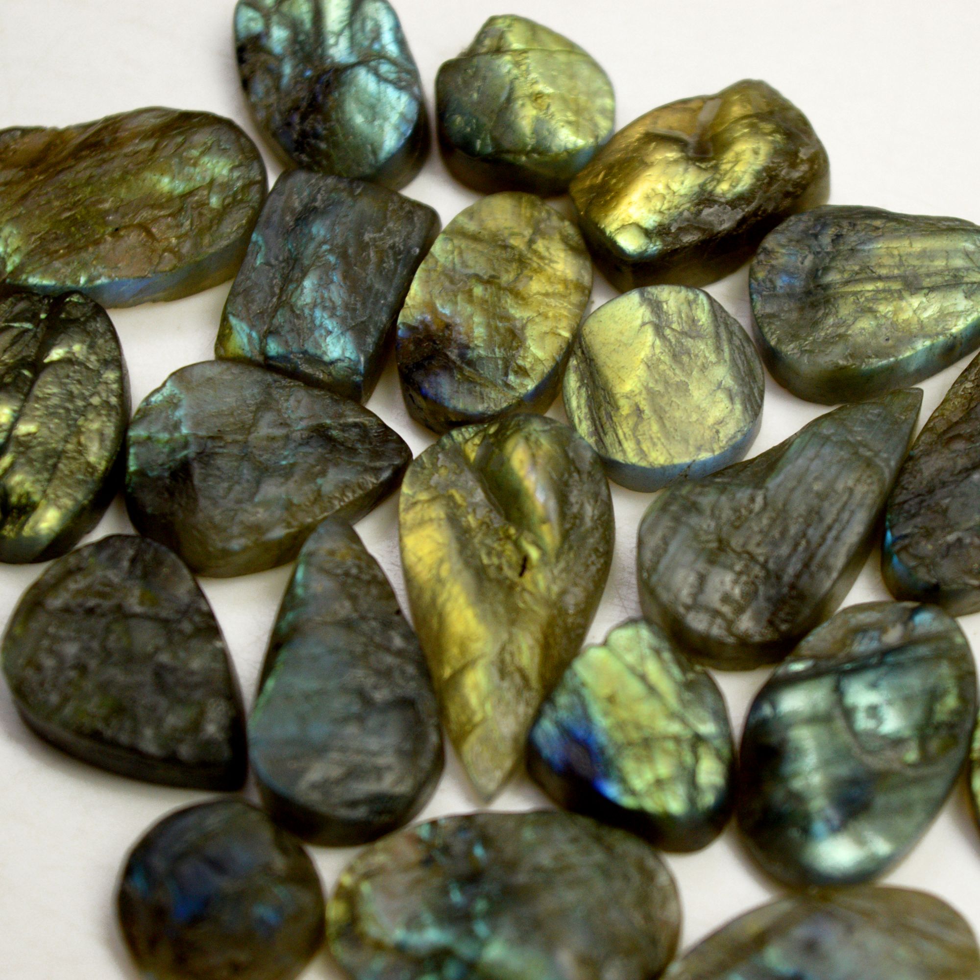 22 Pcs 230 Cts Natural Labradorite Druzy Rough Multi fire Mix Shape Gemstone Lot Size 11x11-24x13mm R-13501