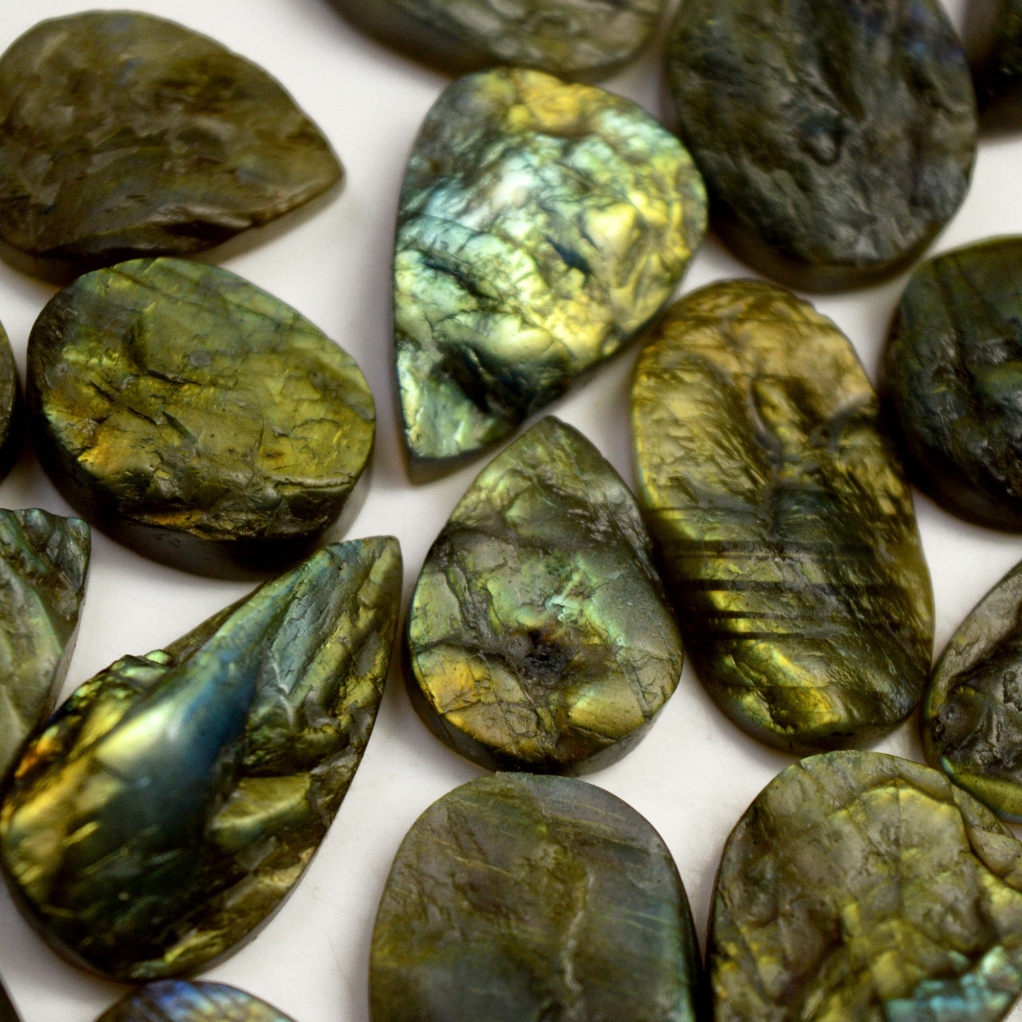 16 Pcs 418 Cts Natural Labradorite Druzy Rough Multi fire Mix Shape Gemstone Lot Size 13x13-25x13mm R-13508