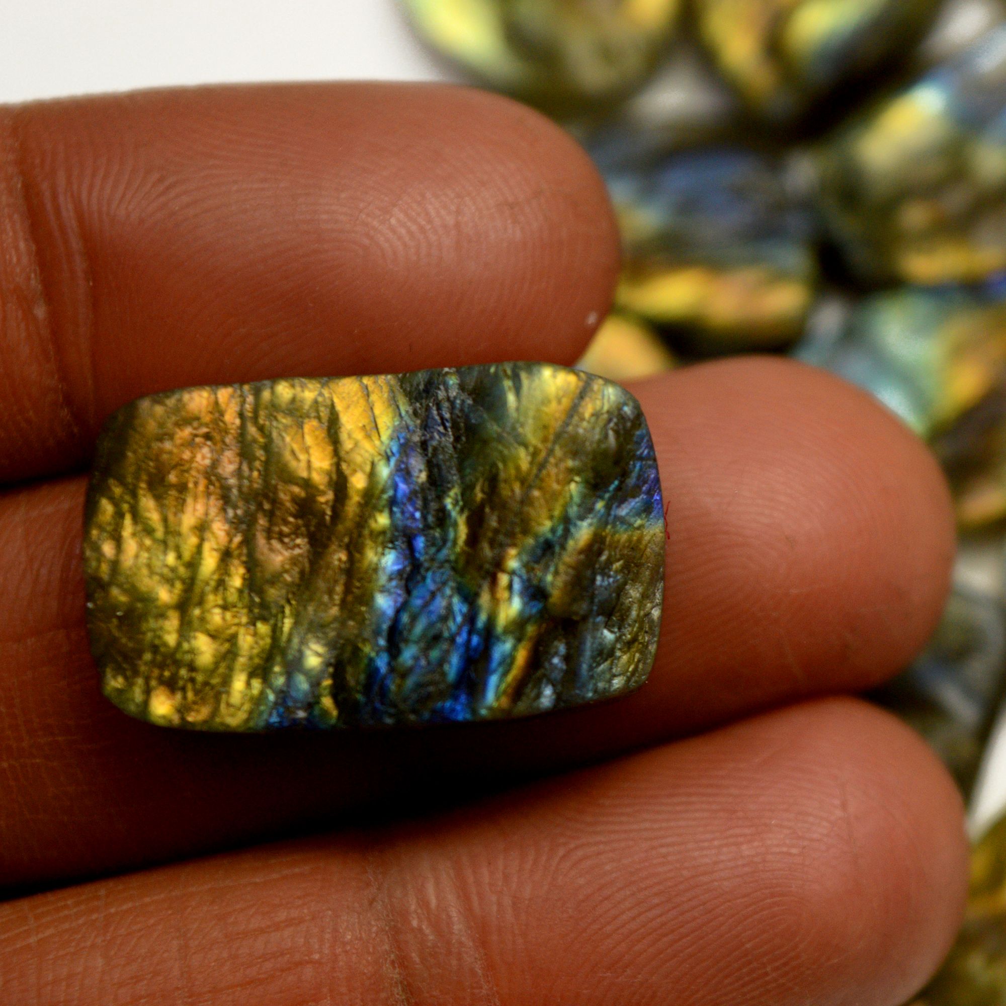 19 Pcs 326 Cts Natural Labradorite Druzy Rough Multi fire Mix Shape Gemstone Lot Size 16x13-29x13mm R-13509