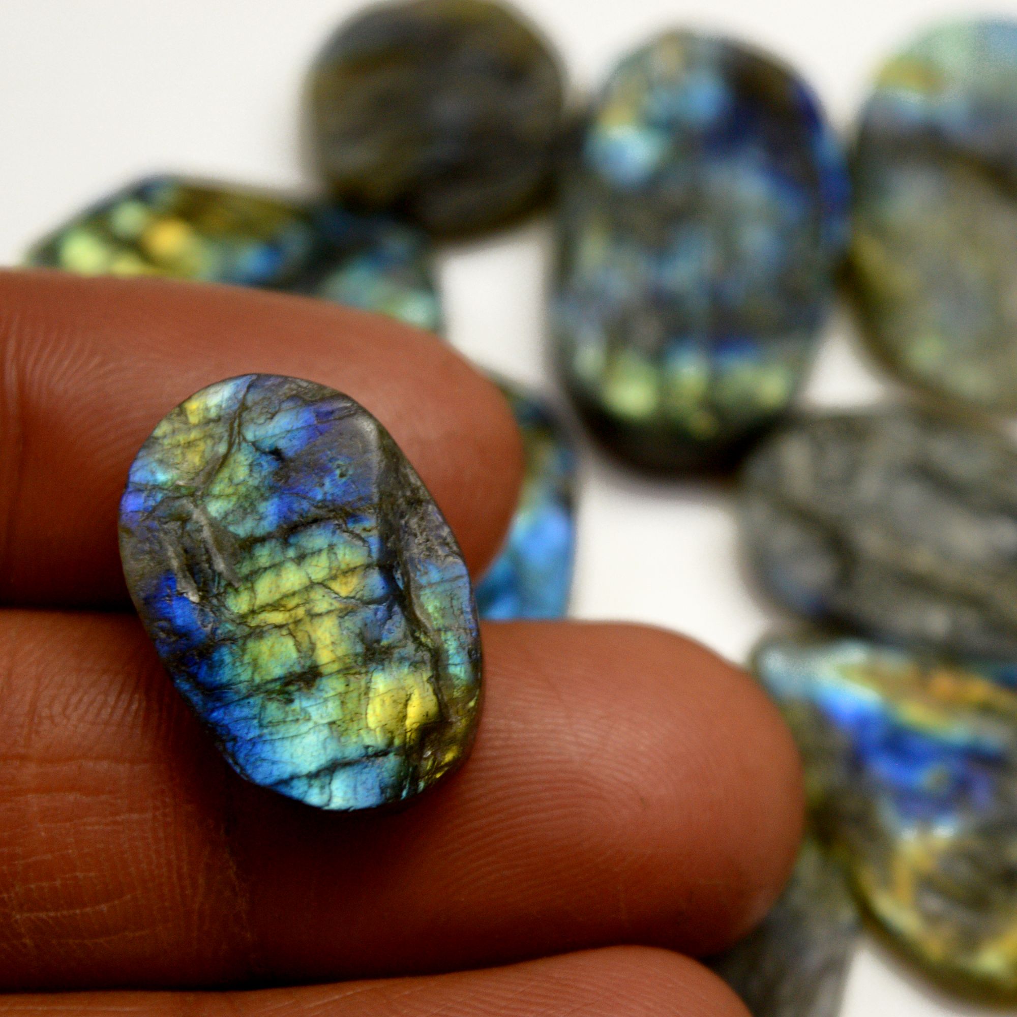 15 Pcs 279 Cts Natural Labradorite Druzy Rough Multi fire Mix Shape Gemstone Lot Size 15x15-30x15mm R-13510