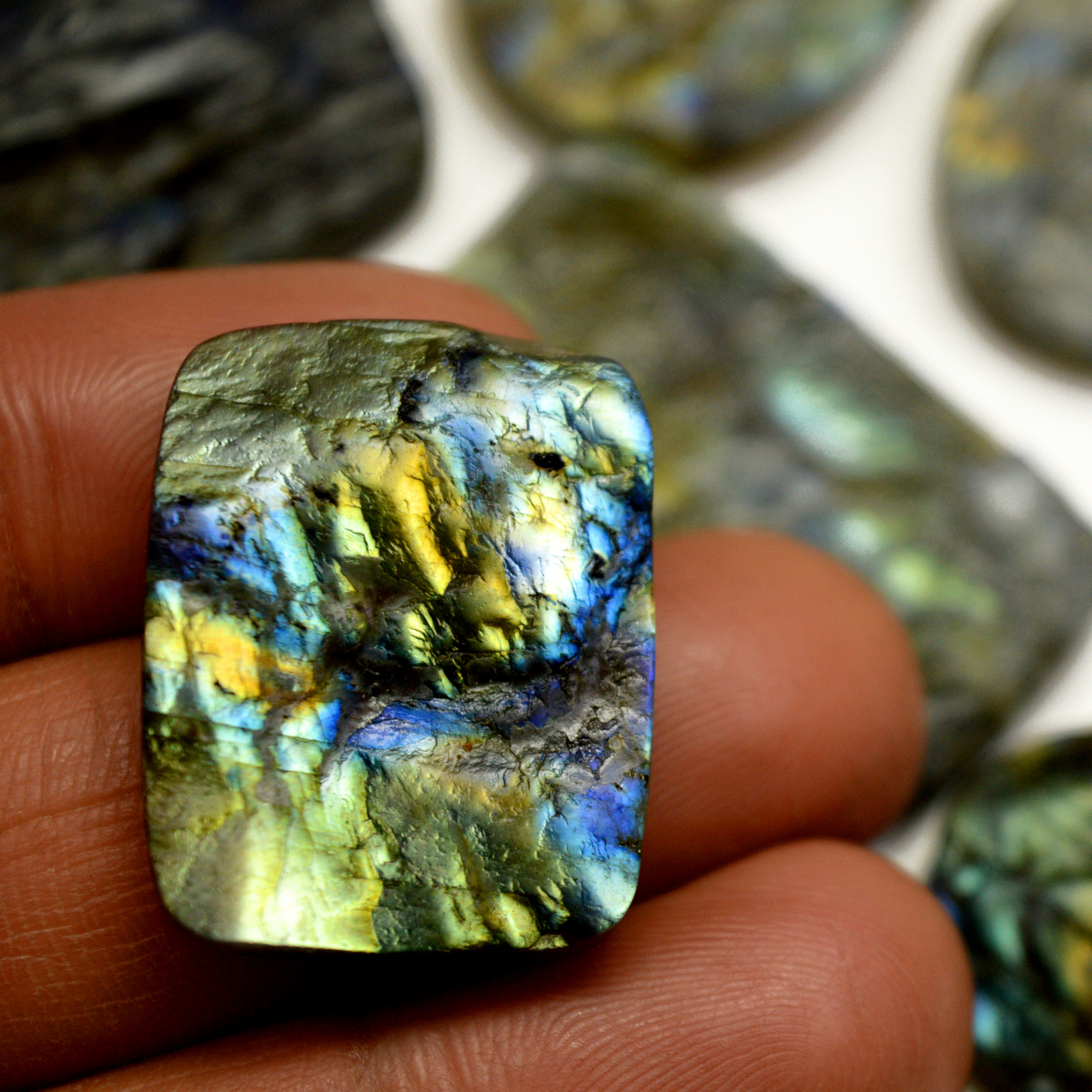 12 Pcs 565 Cts Natural Labradorite Druzy Rough Multi fire Mix Shape Gemstone Lot Size 20x20-40x28mm R-13513