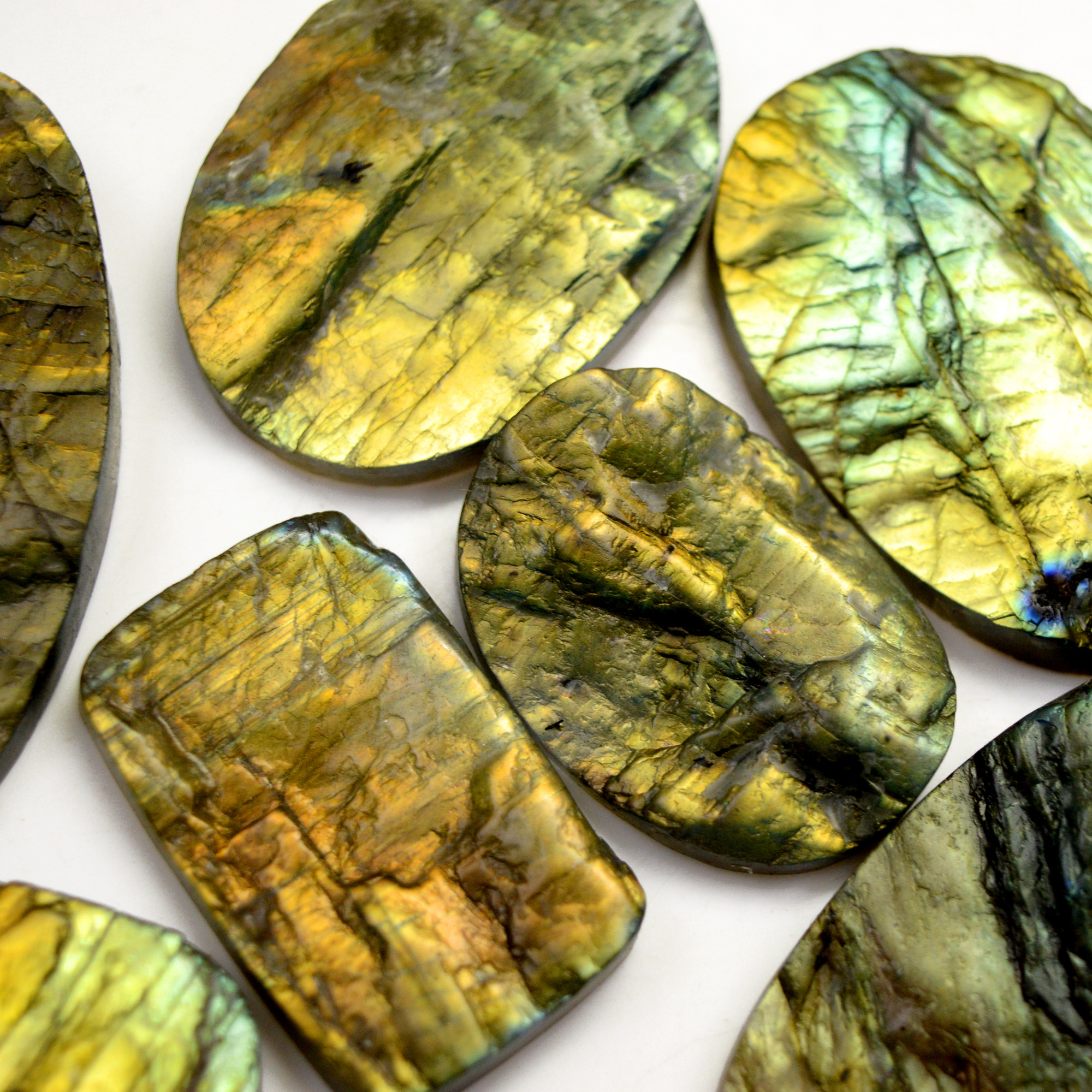 7 Pcs 501 Cts Natural Labradorite Druzy Rough Multi fire Mix Shape Gemstone Lot Size 29x22-54x30mm R-13519