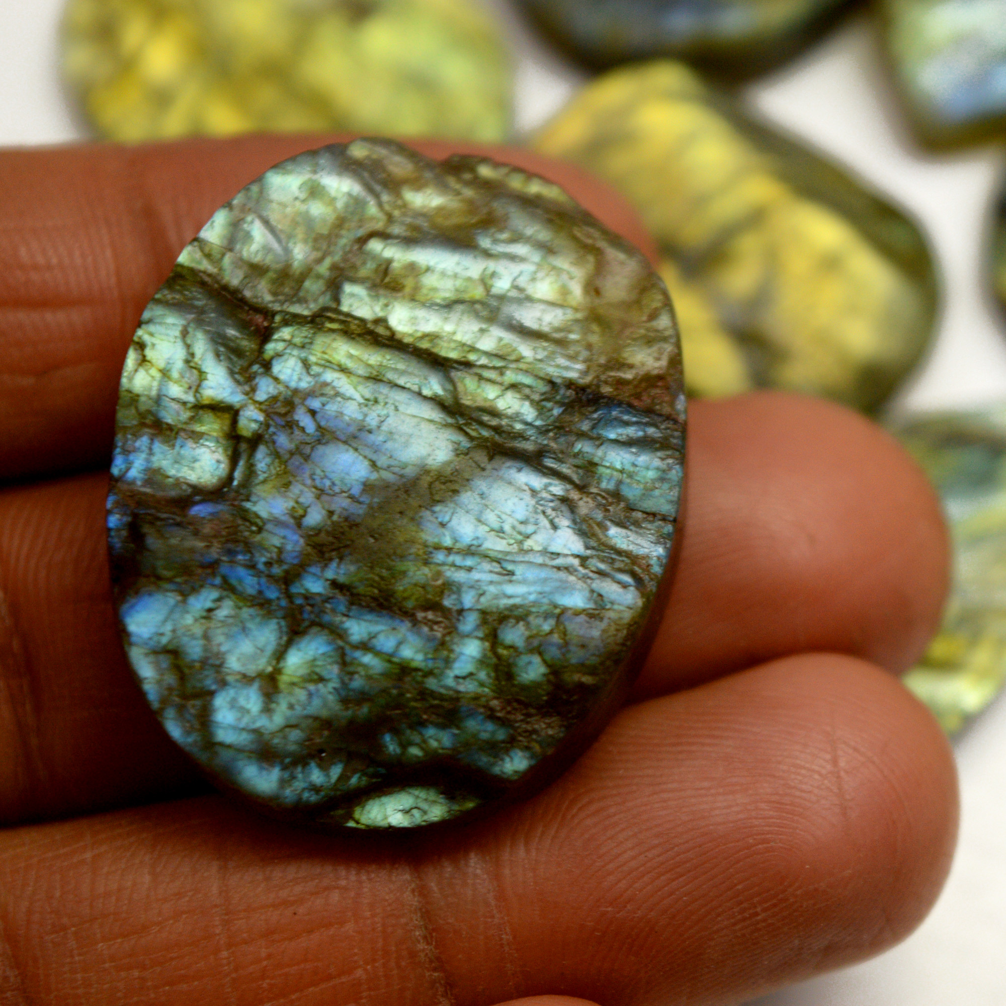 14 Pcs 506 Cts Natural Labradorite Druzy Rough Multi fire Mix Shape Gemstone Lot Size 20x20-36x23mm R-13522