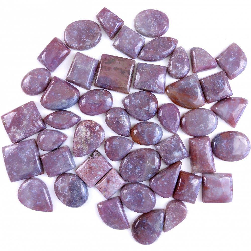 45Pcs 1463Cts Natural Bloodstone Jasper Loose Cabochon Gemstone Lot  for Jewelry Making 26x26 22x16mm#1353