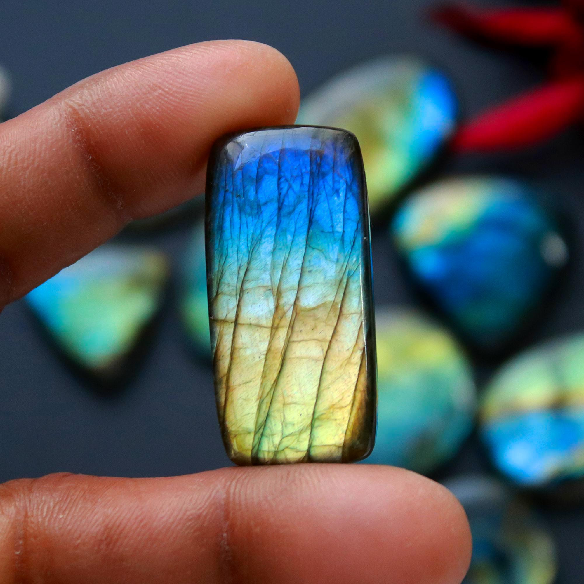 9 Pcs 277 Cts Natural Blue Labradorite Gemstone Cabochon Semi Precious Wholesale Lot Handmade Jewelry Making Supplies Pendant For Her 34x13 26x20mm13796