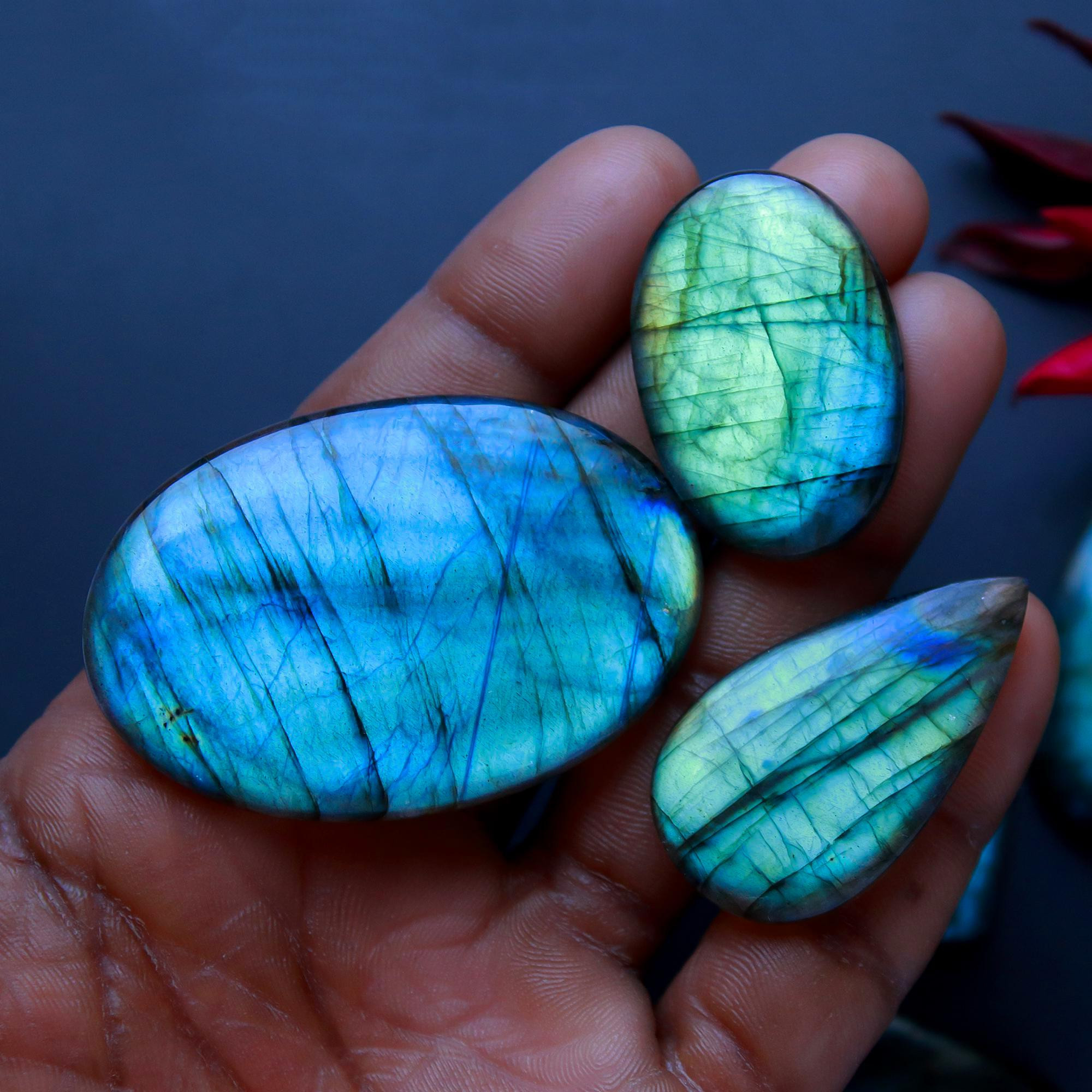 9 Pcs 345 Cts Natural Blue Labradorite Gemstone Cabochon Semi Precious Wholesale Lot Handmade Jewelry Making Supplies Pendant For Her 50x45 23x18mm13821