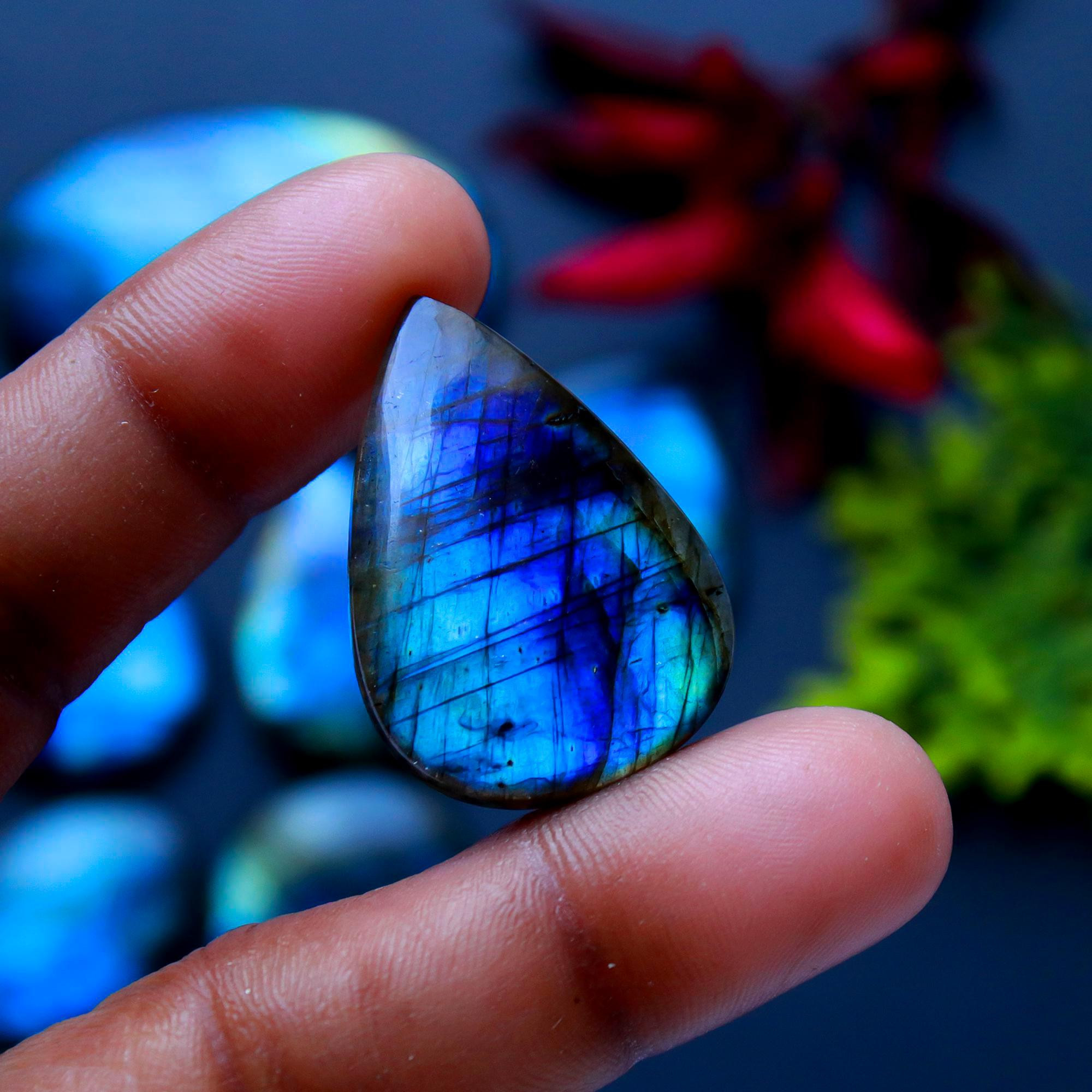 8 Pcs 250 Cts Natural Blue Labradorite Gemstone Cabochon Semi Precious Wholesale Lot Handmade Jewelry Making Supplies Pendant For Her 45x30 21x19mm13822