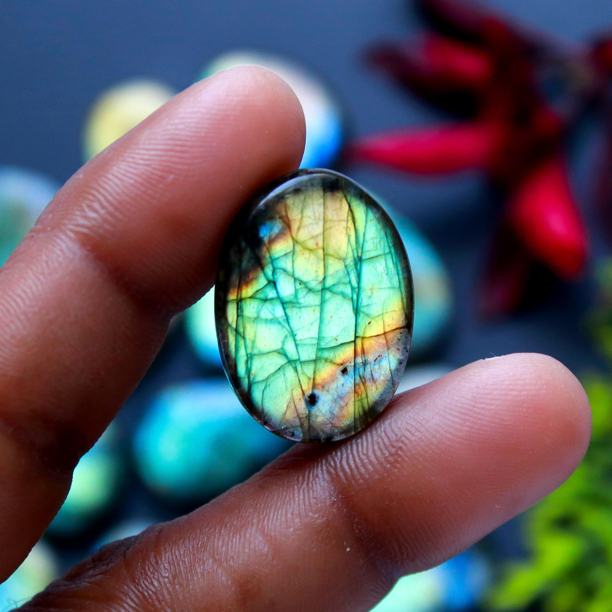 21 Pcs 366 Cts Natural Blue Labradorite Gemstone Cabochon Semi Precious Wholesale Lot Handmade Jewelry Making Supplies Pendant For Her 31x18 20x12mm13825