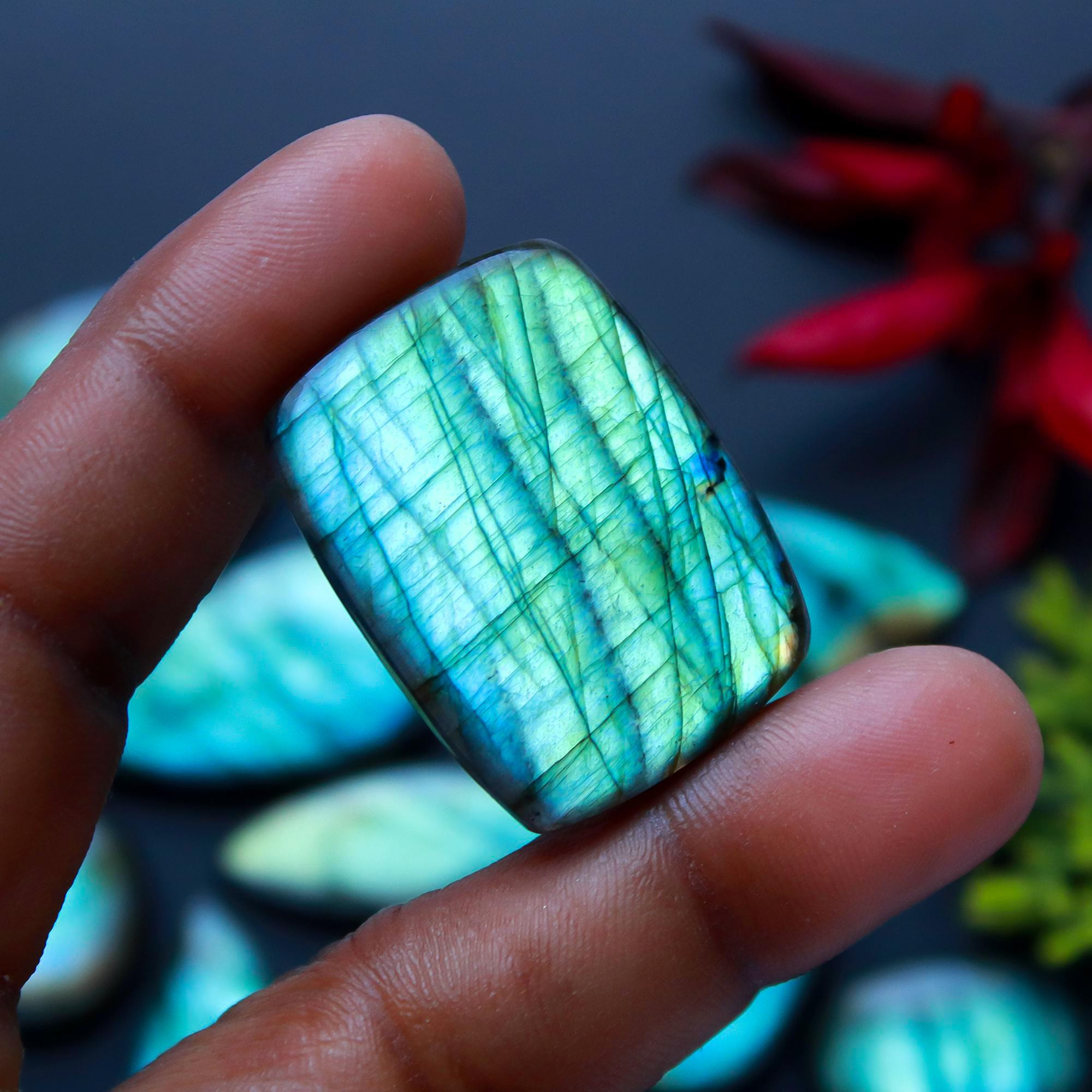 15 Pcs 364 Cts Natural Blue Labradorite Gemstone Cabochon Semi Precious Wholesale Lot Handmade Jewelry Making Supplies Pendant For Her 36x25 20x20mm13826