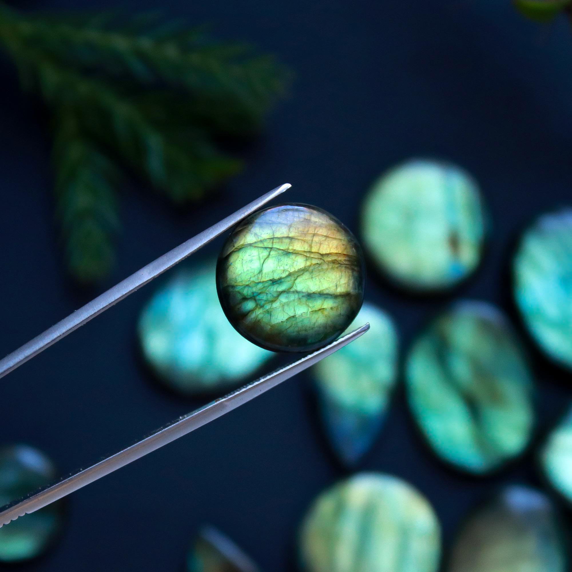 13 Pcs 343 Cts Natural Blue Labradorite Gemstone Cabochon Semi Precious Wholesale Lot Handmade Jewelry Making Supplies Pendant For Her 38x21 18x18mm13841