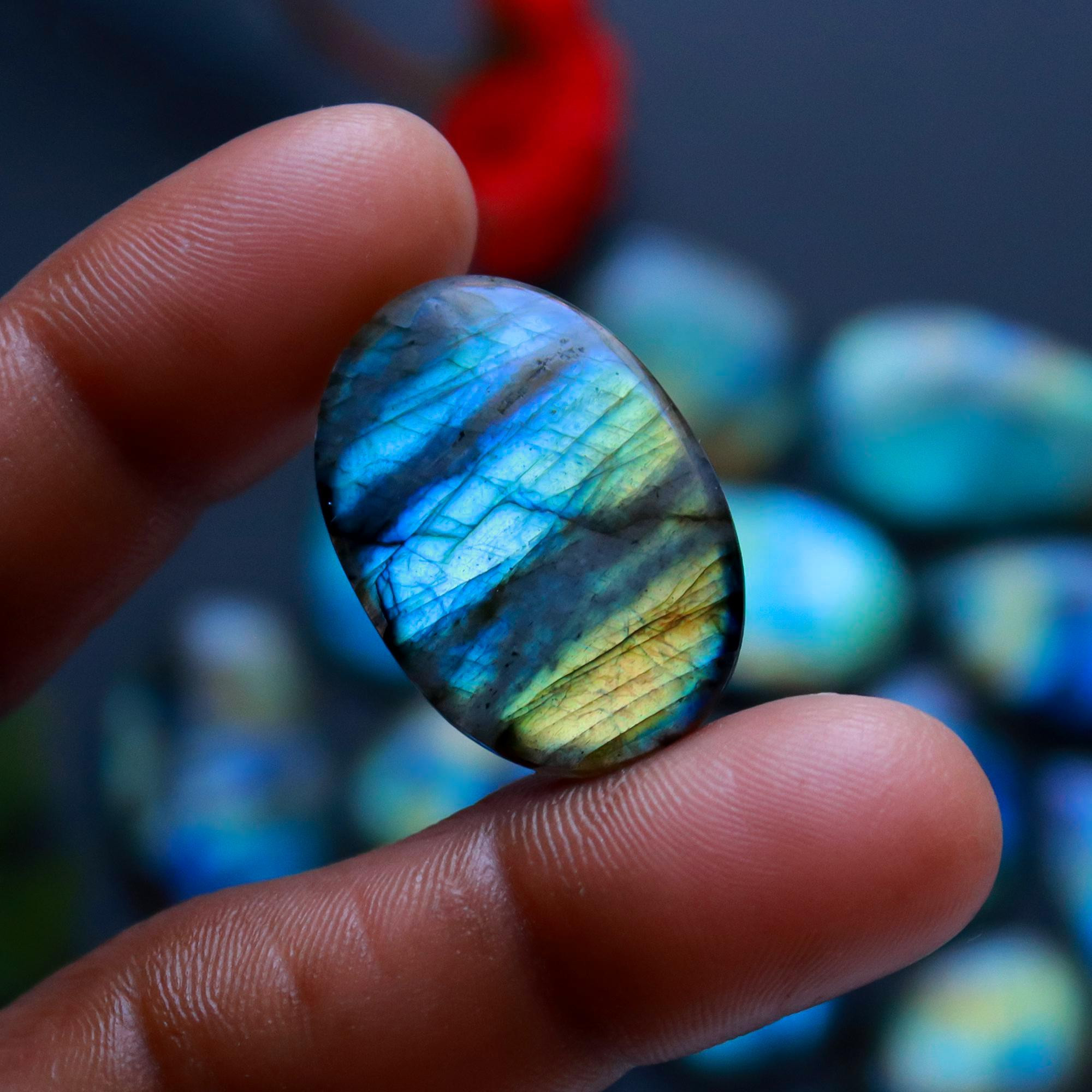 16 Pcs 283 Cts Natural Blue Labradorite Gemstone Cabochon Semi Precious Wholesale Lot Handmade Jewelry Making Supplies Pendant For Her 30x20 17x20mm13854