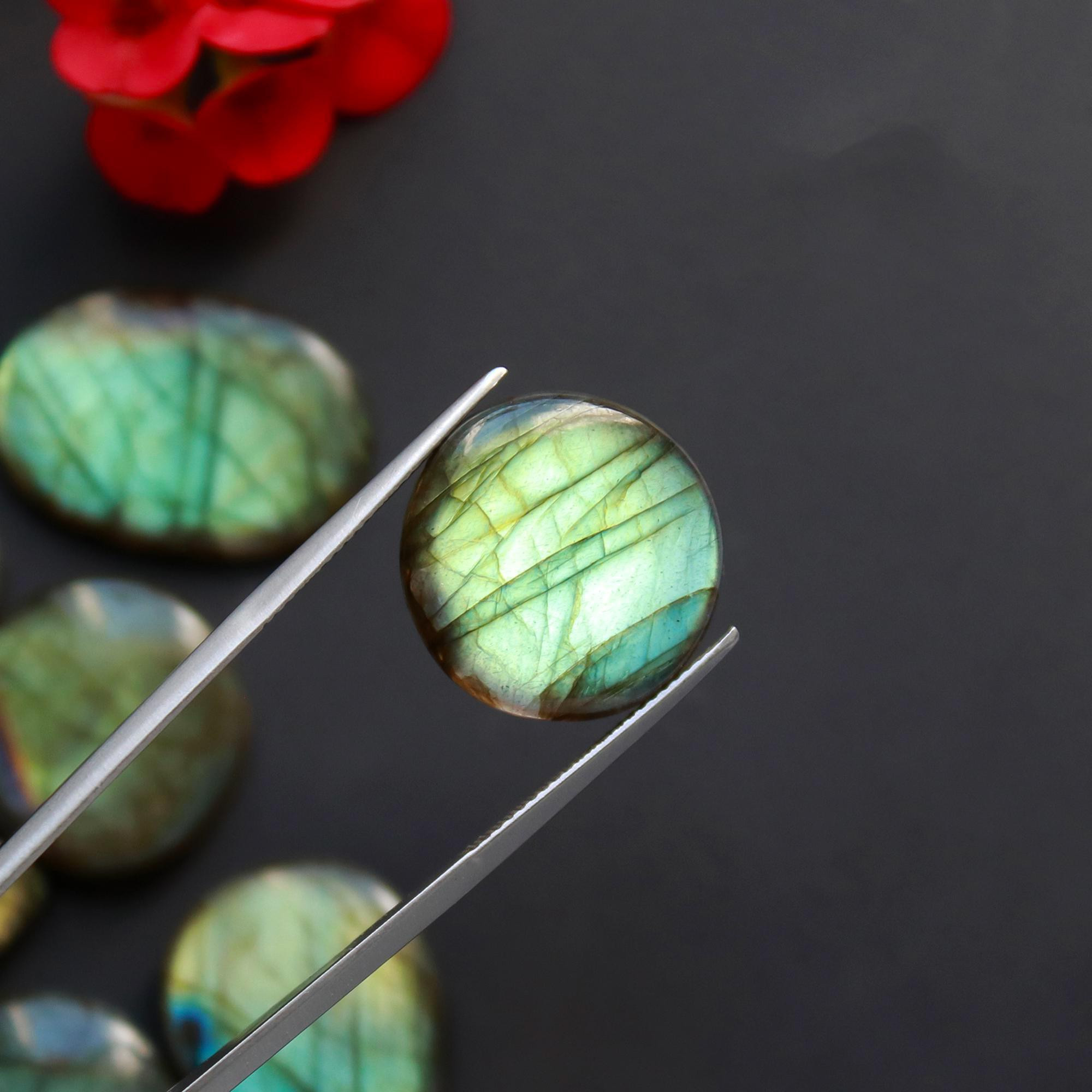 18 Pcs 272 Cts Natural Blue Labradorite Gemstone Cabochon Semi Precious Wholesale Lot Handmade Jewelry Making Supplies Pendant For Her 26x19 19x10 mm13875