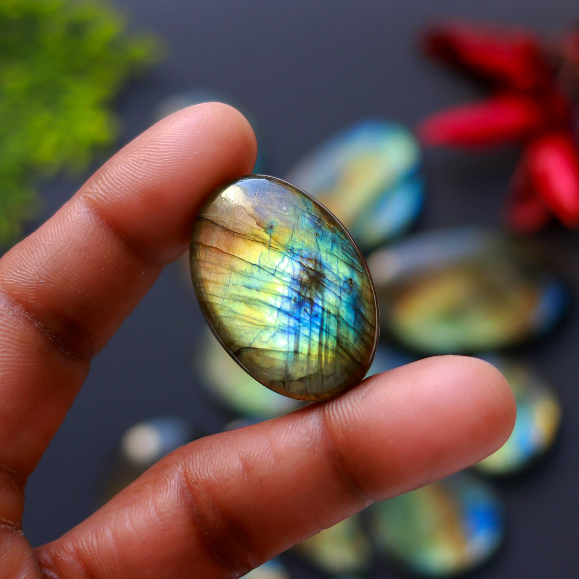 12 Pcs 357 Cts Natural Blue Labradorite Gemstone Cabochon Semi Precious Wholesale Lot Handmade Jewelry Making Supplies Pendant For Her 40x20 25x20 mm13884
