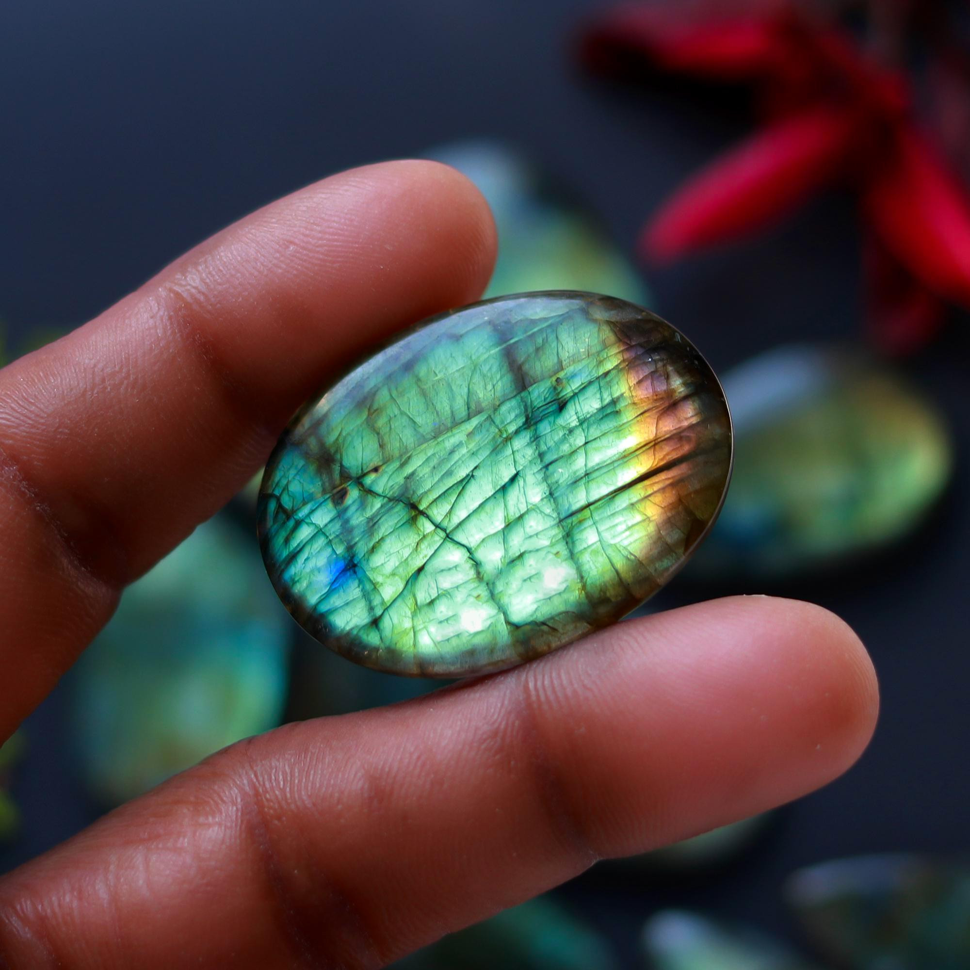 13 Pcs 397 Cts Natural Blue Labradorite Gemstone Cabochon Semi Precious Wholesale Lot Handmade Jewelry Making Supplies Pendant For Her 40x20 25x15 mm13888