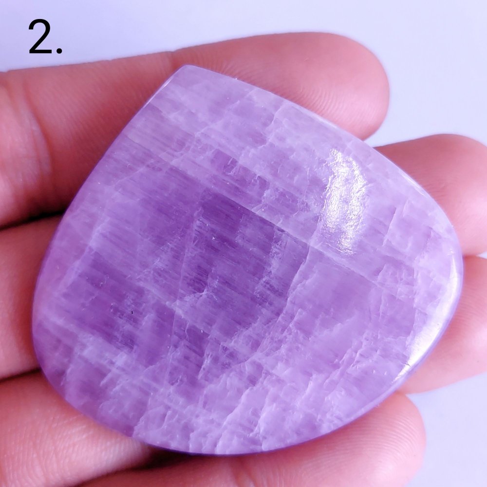 1Pcs 196Cts Natural Pink Kunzite Fancy Shape Loose Cabochon Gemstone50x45mm#1418