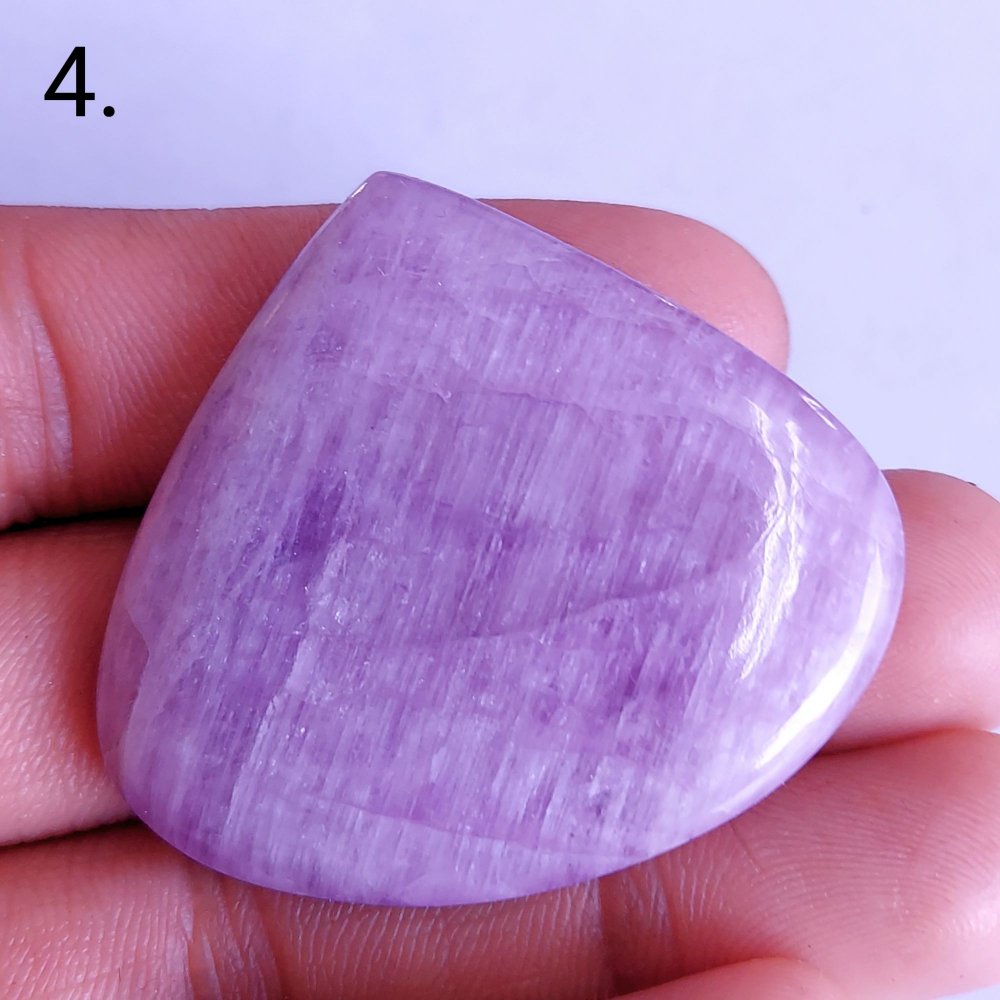 1Pcs 130Cts Natural Pink Kunzite Fancy Shape Loose Cabochon Gemstone45x40mm#1420