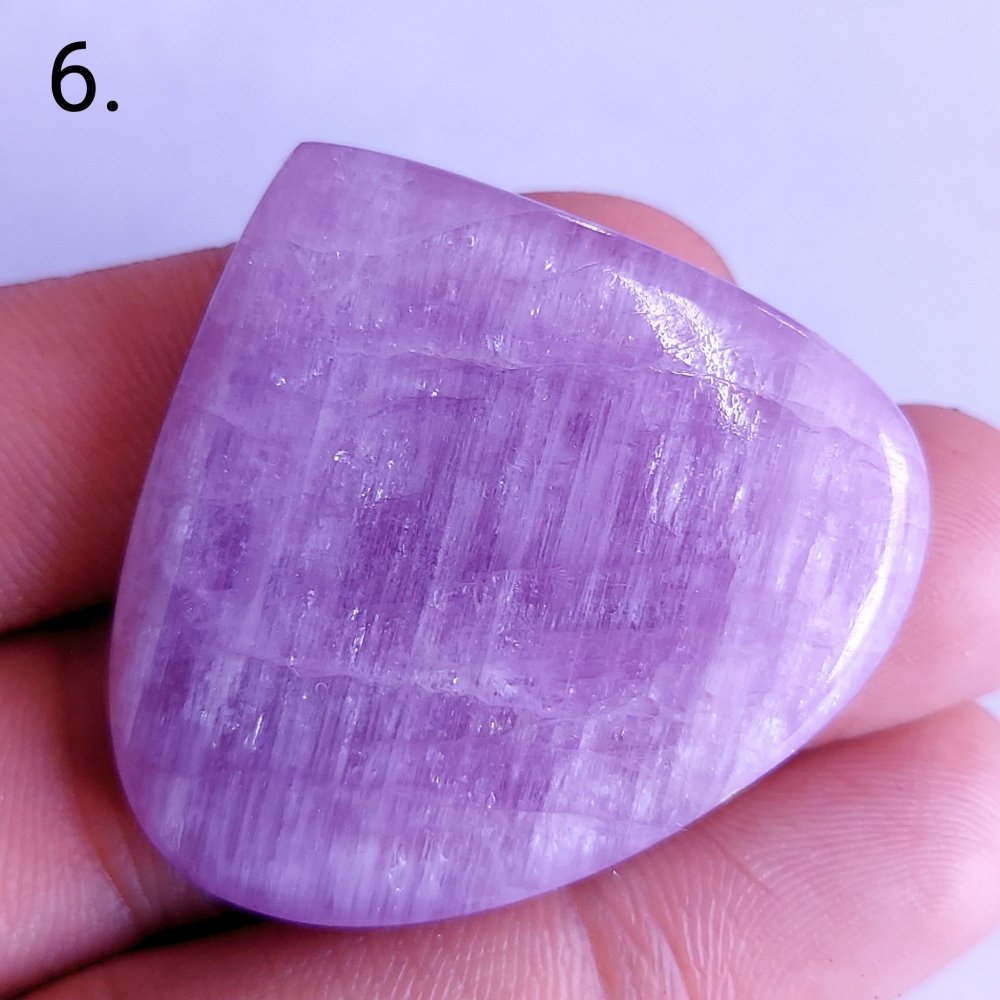 1Pcs 107Cts Natural Pink Kunzite Fancy Shape Loose Cabochon Gemstone40x35mm#1421