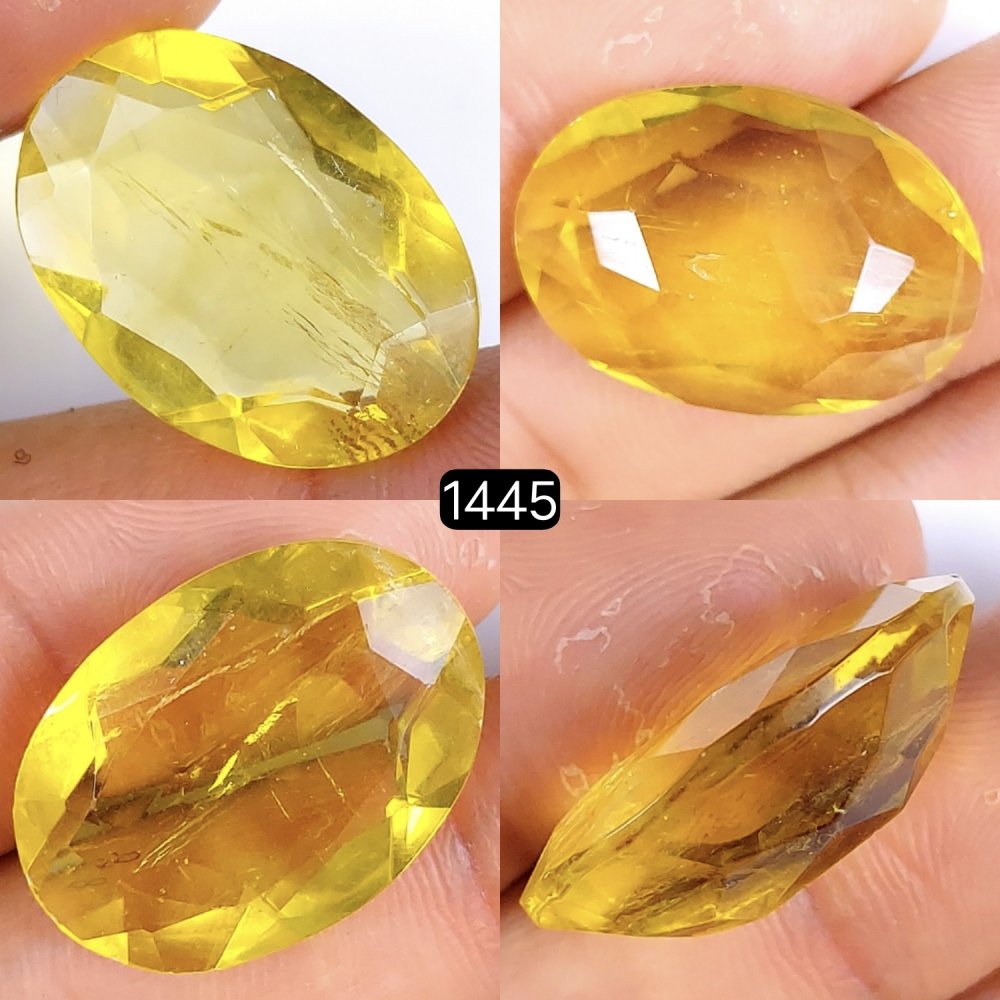 18Cts Natural Green Fluorite Faceted Cabochon Oval Shape Gemstone Crystal 18x14mm#1445
