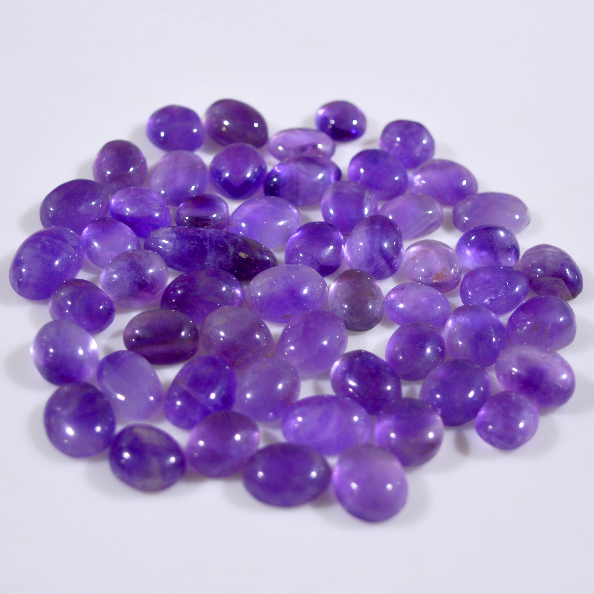 56Pcs 419 Cts Natural Purple Amethyst Cabochon Gemstone Lot Mixed Shapes For Pendants Handmade Jewelry Supplies 24x7 8x8mm R-14789