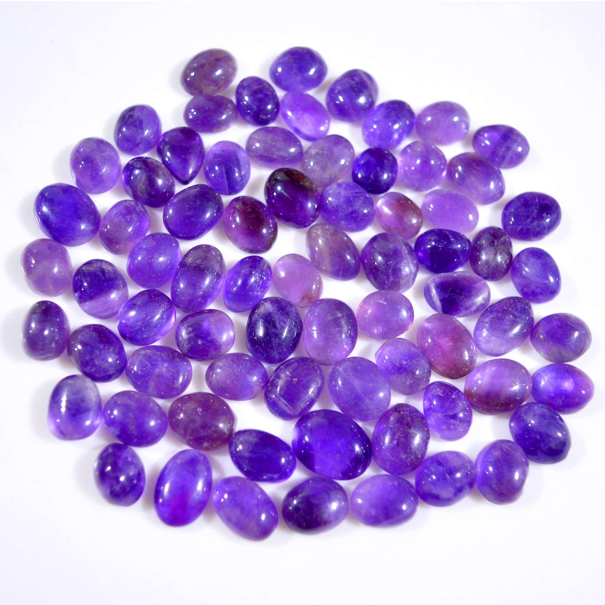 72Pcs 541 Cts Natural Purple Amethyst Cabochon Gemstone Lot Mixed Shapes For Pendants Handmade Jewelry Supplies 15x11 10x8mm14792