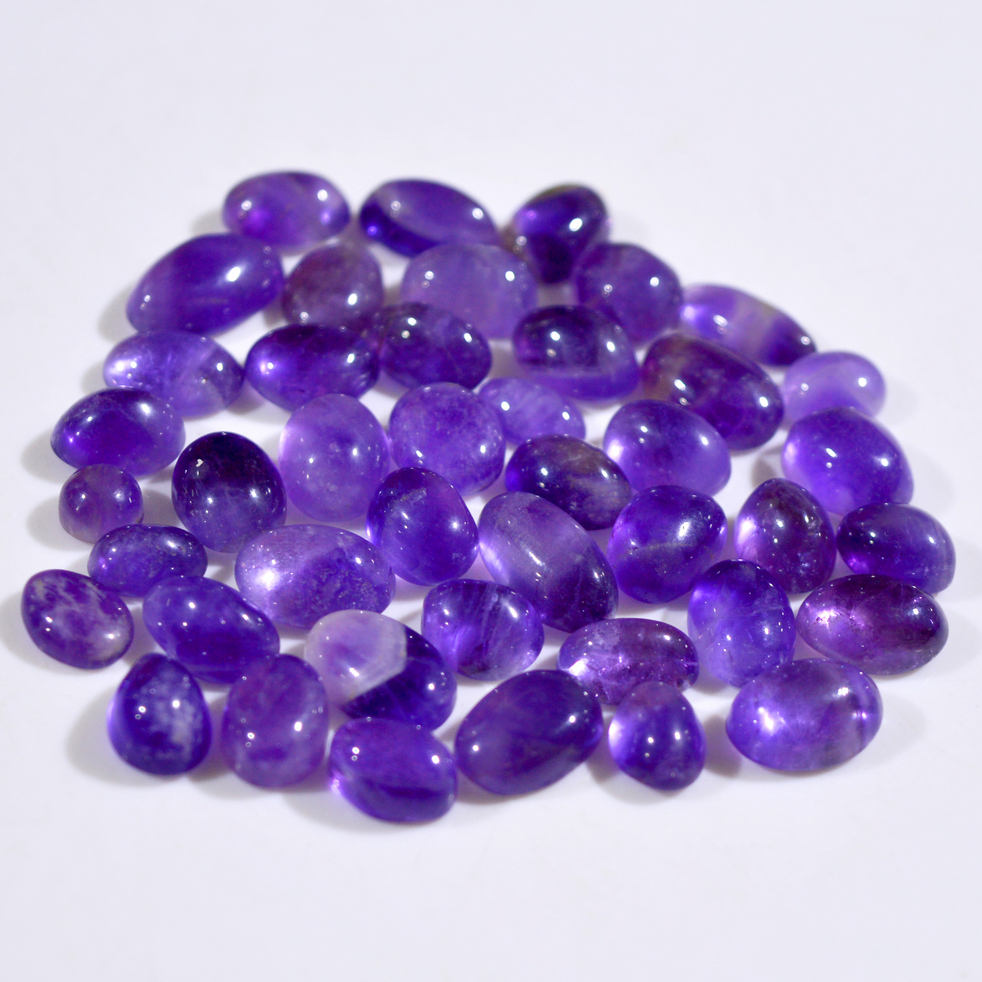 44Pcs 206 Cts Natural Purple Amethyst Cabochon Gemstone Lot Mixed Shapes For Pendants Handmade Jewelry Supplies 15x8 5x5mm R-14793