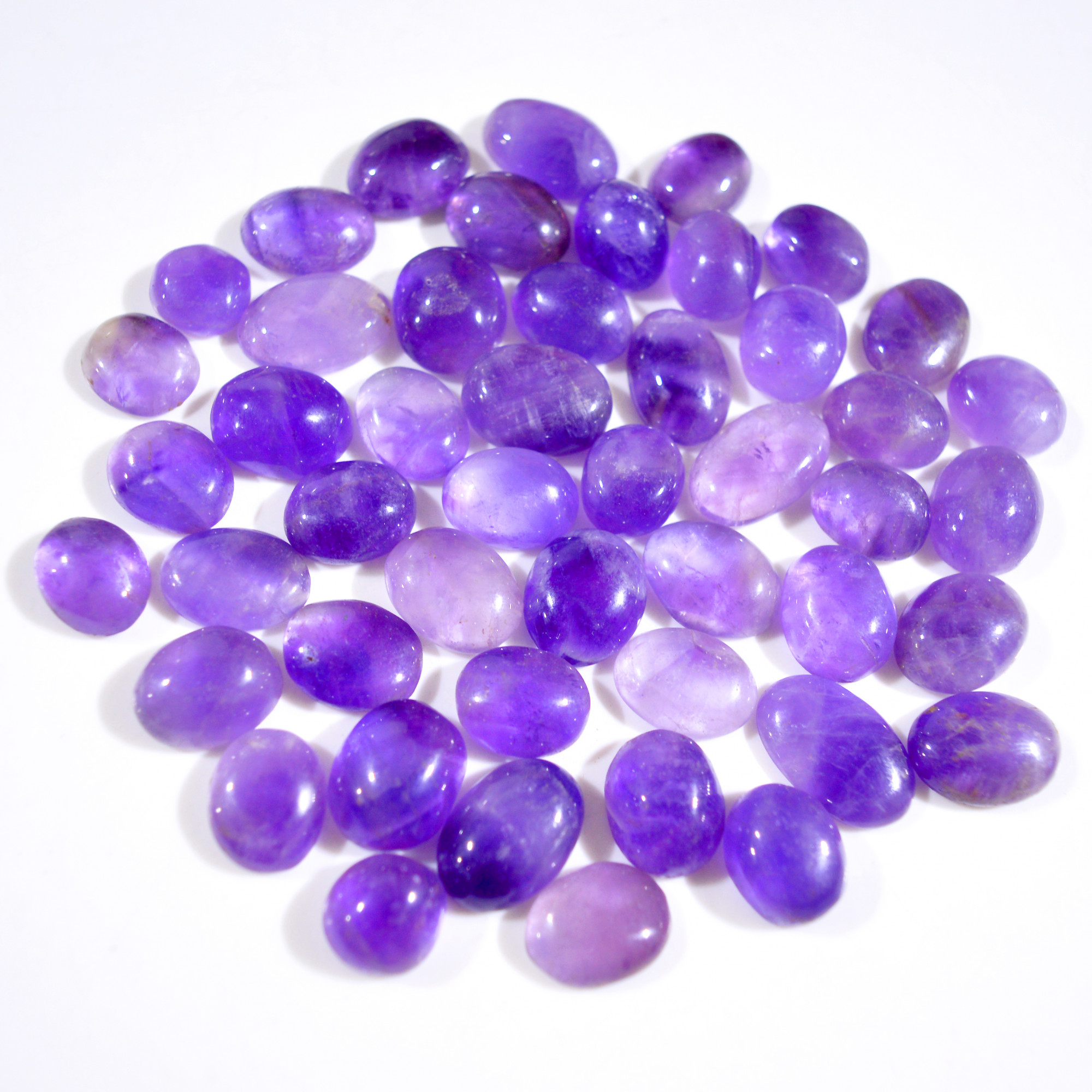 48Pcs 530 Cts Natural Purple Amethyst Cabochon Gemstone Lot Mixed Shapes For Pendants Handmade Jewelry Supplies 17x12 10x10mm14795