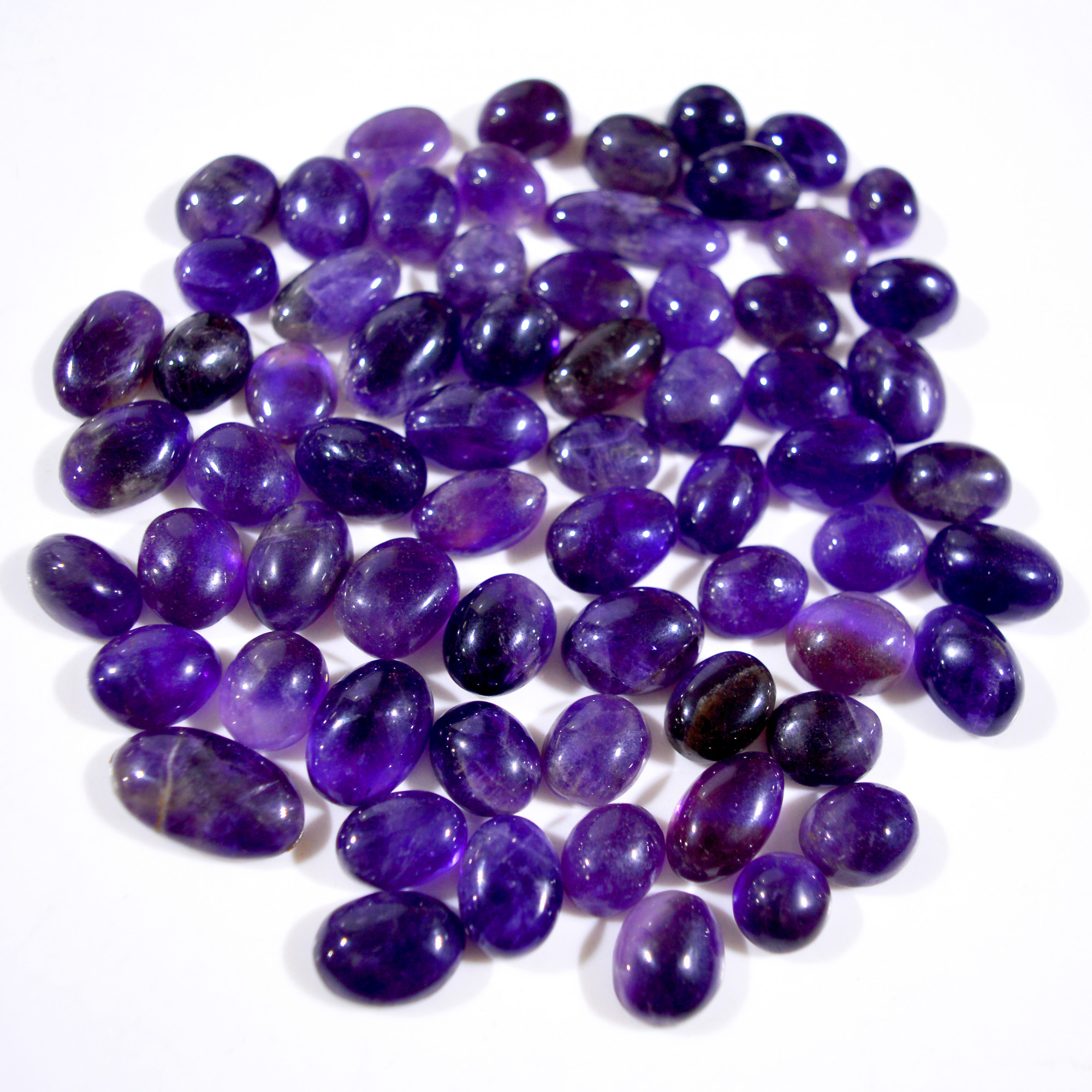 65Pcs 558 Cts Natural Purple Amethyst Cabochon Gemstone Lot Mixed Shapes For Pendants Handmade Jewelry Supplies 22x7 10x10mm14797