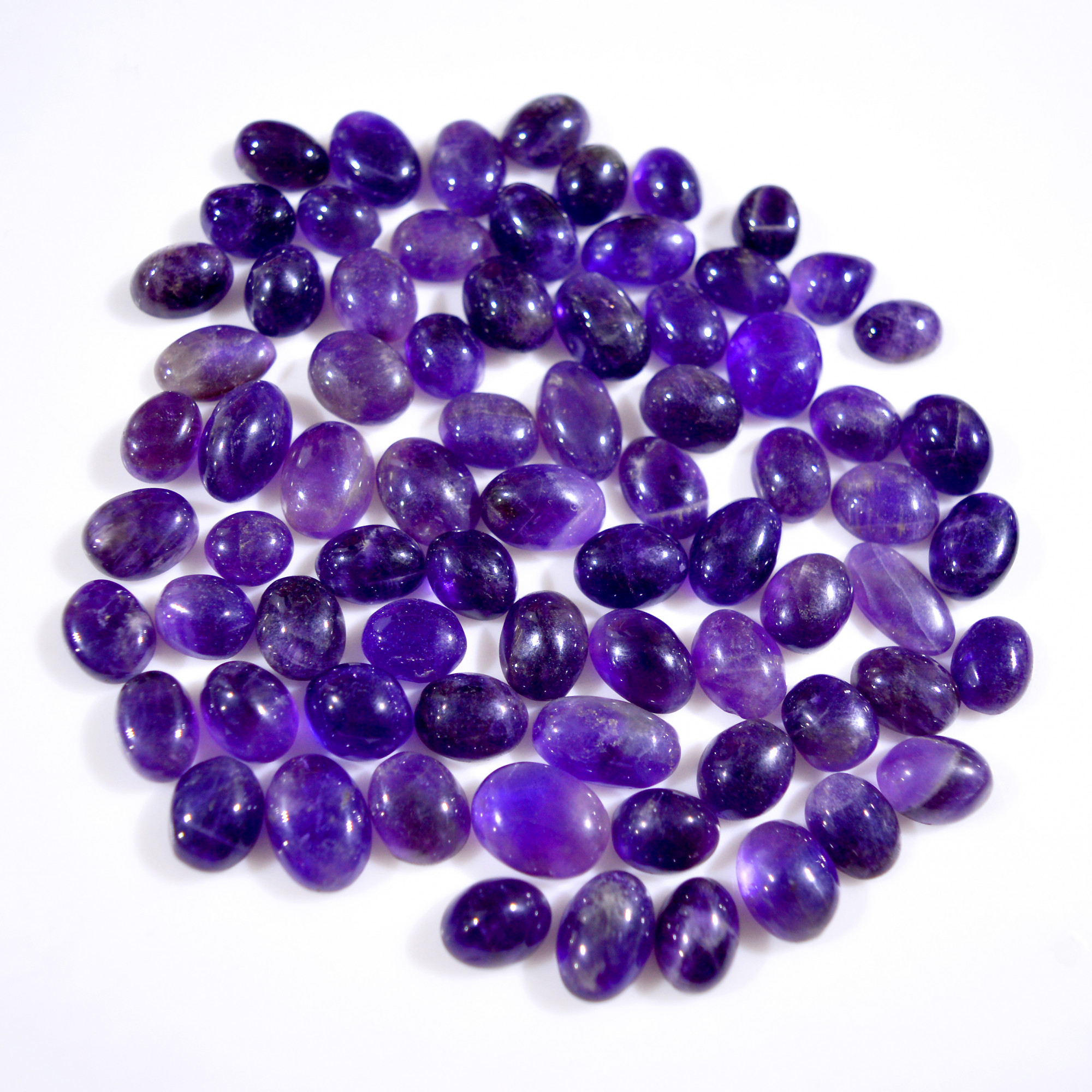 74Pcs 630 Cts Natural Purple Amethyst Cabochon Gemstone Lot Mixed Shapes For Pendants Handmade Jewelry Supplies 16x8 10x10mm14798