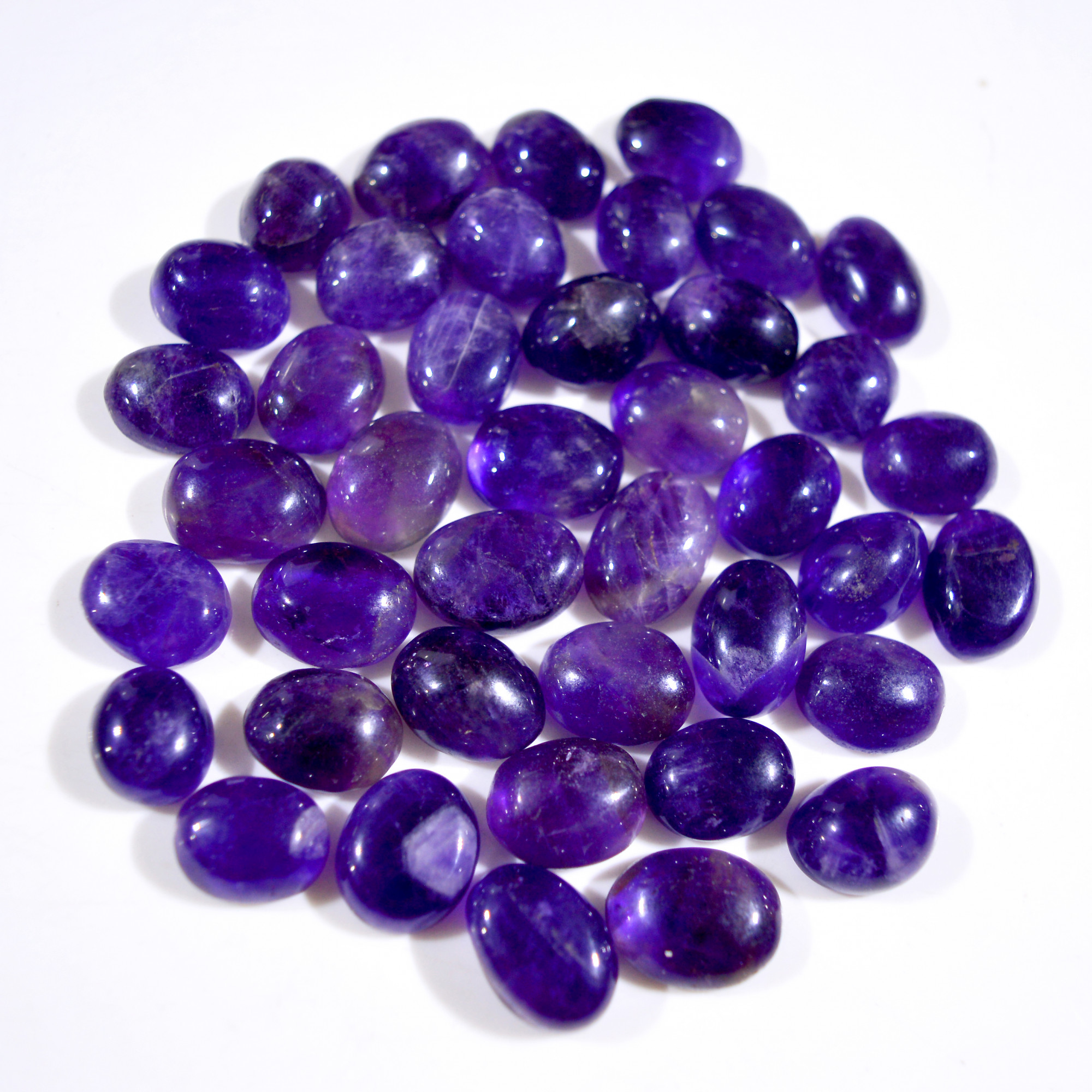 41Pcs 486 Cts Natural Purple Amethyst Cabochon Gemstone Lot Mixed Shapes For Pendants Handmade Jewelry Supplies 16x10 14x10mm R-14799
