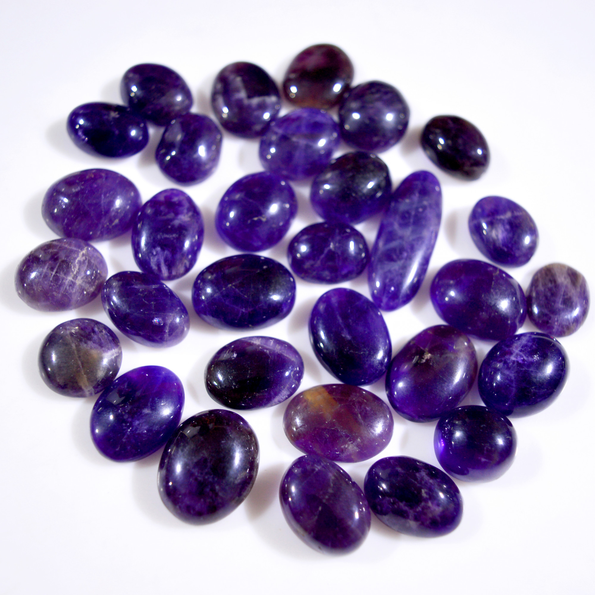 31Pcs 512 Cts Natural Purple Amethyst Cabochon Gemstone Lot Mixed Shapes For Pendants Handmade Jewelry Supplies 32x10 15x11mm R-14800