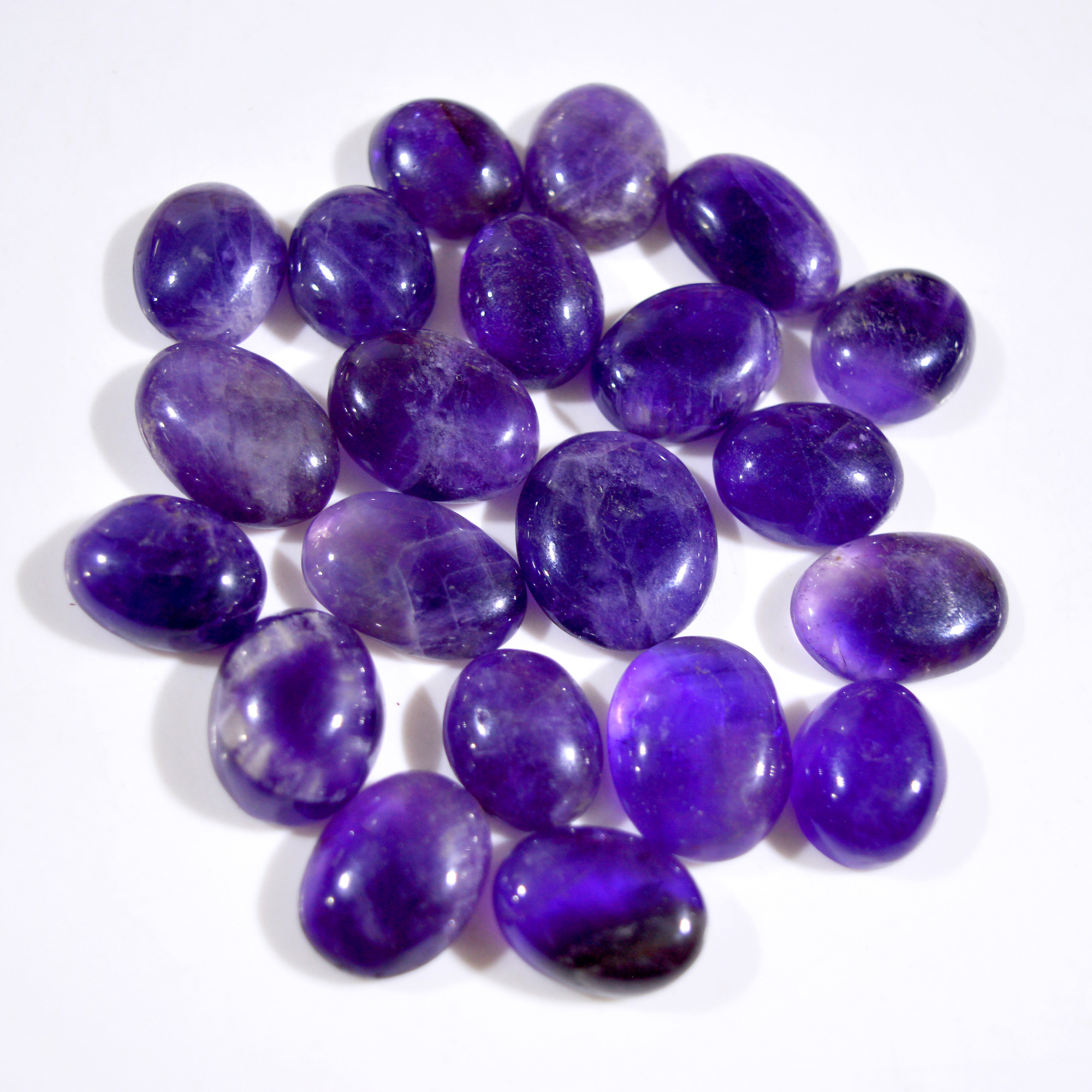 21Pcs 384 Cts Natural Purple Amethyst Cabochon Gemstone Lot Mixed Shapes For Pendants Handmade Jewelry Supplies 20x14 15x11mm14801
